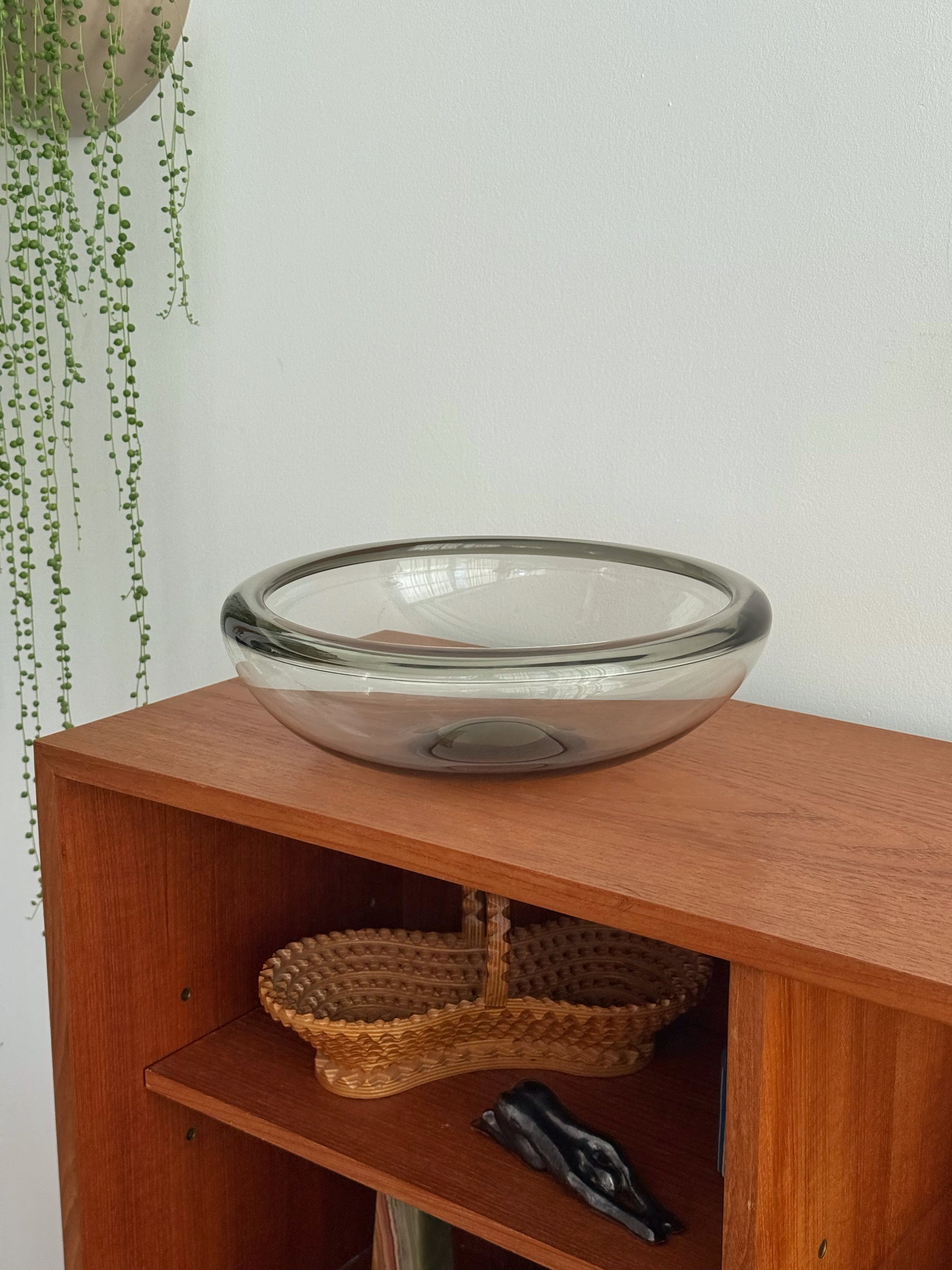 Smoke Glass Bowl by Per Lütken for Holmegaard Denmark c.1960