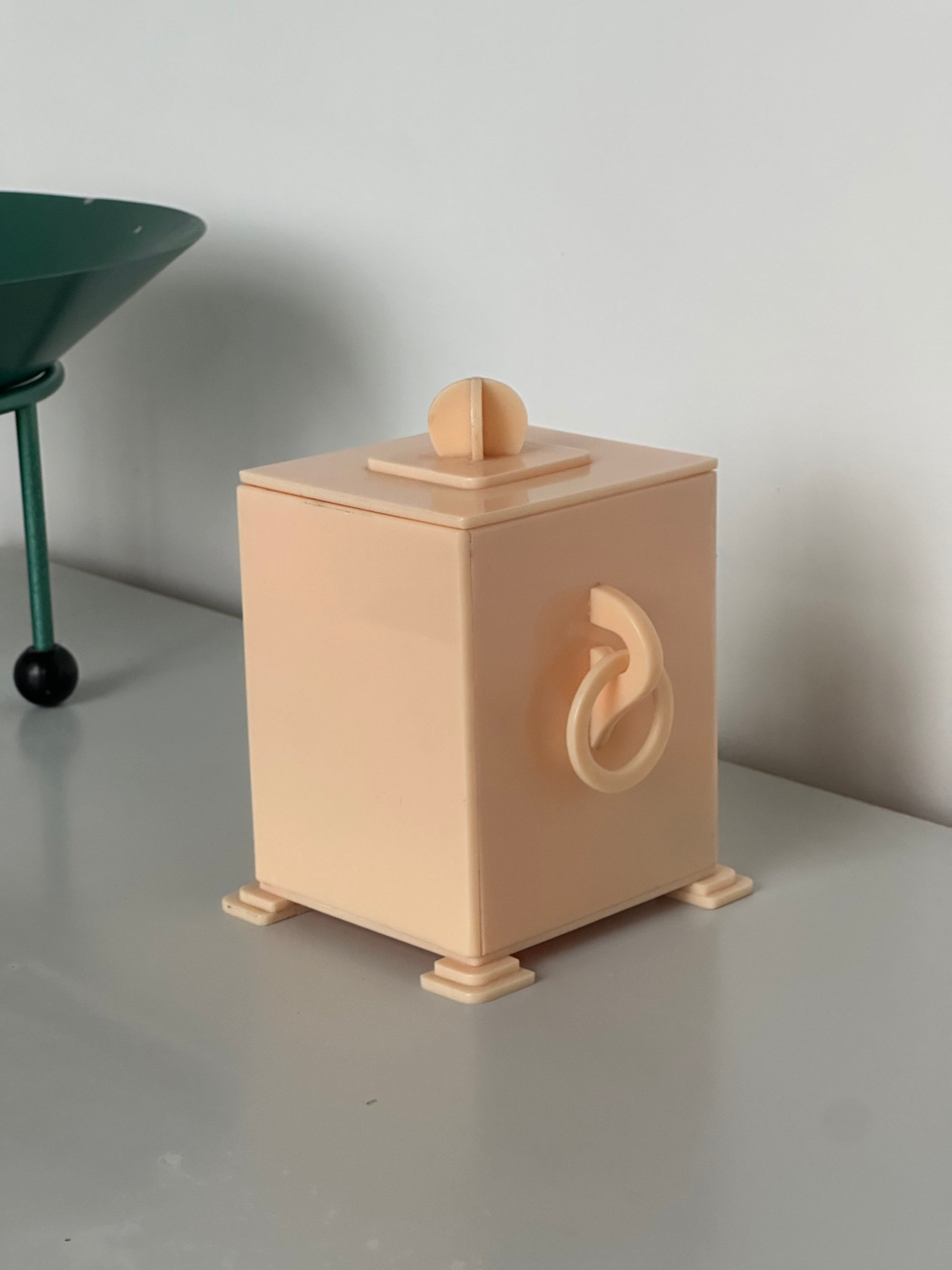 Lidded Plastic Postmodern Box c. 1980