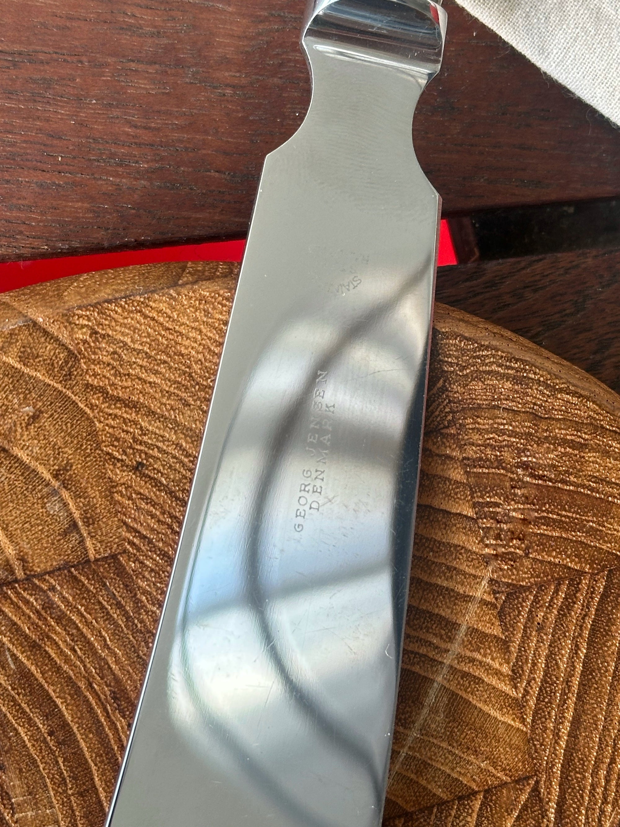 Sterling Silver Acorn Cake Knife by by Johan Rohde for Georg Jensen Denmark c. 1916