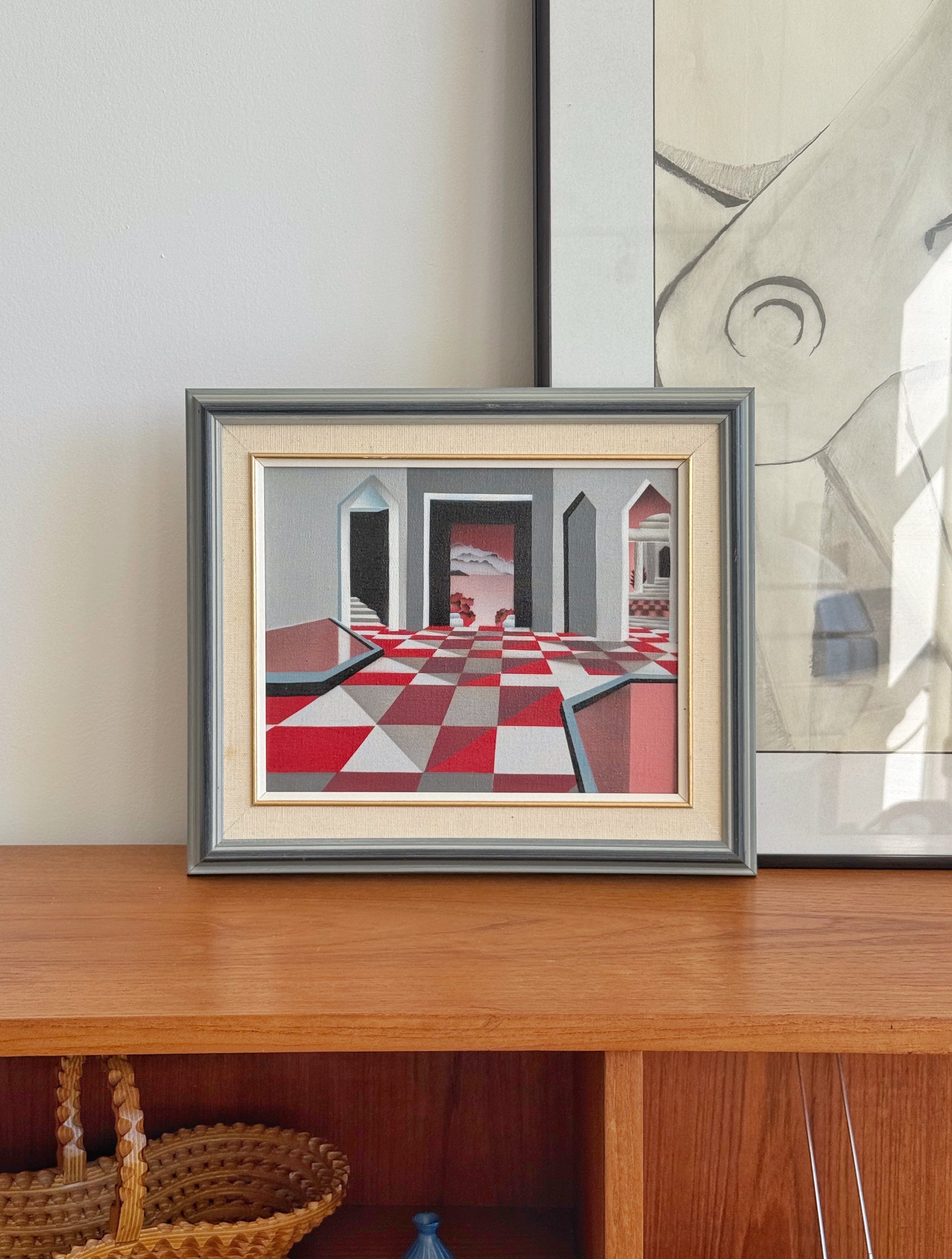 Original Trompe L’Oeil Oil on Canvas Painting signed by Woodville