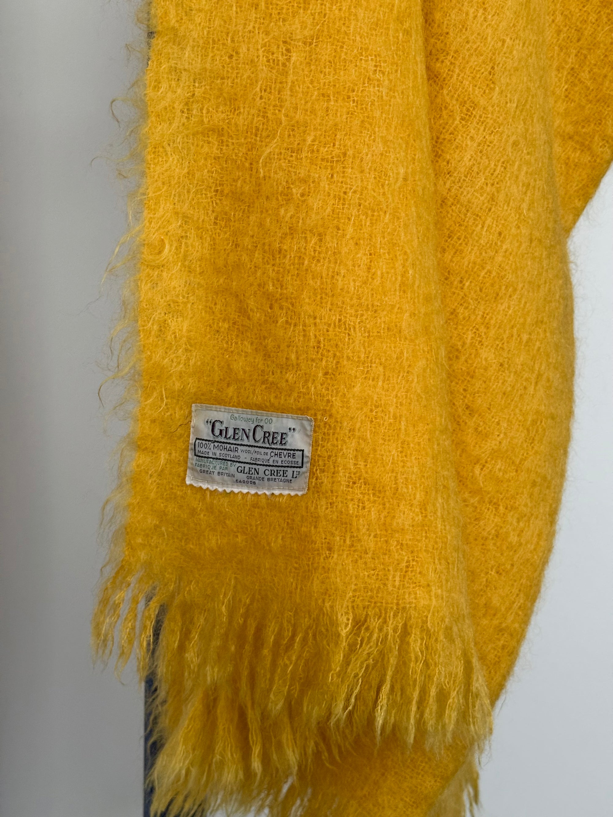 100% Mohair Blanket by Glen Cree Scotland c.1955