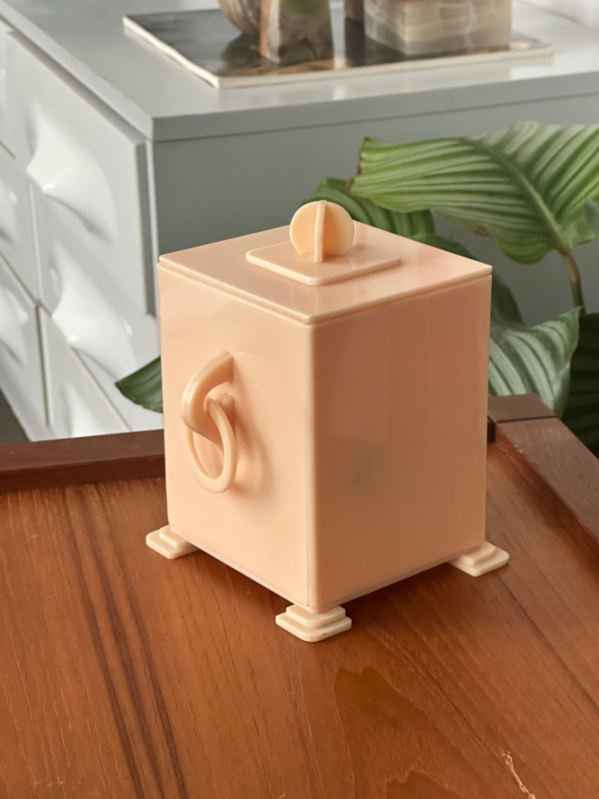 Lidded Plastic Postmodern Box c. 1980