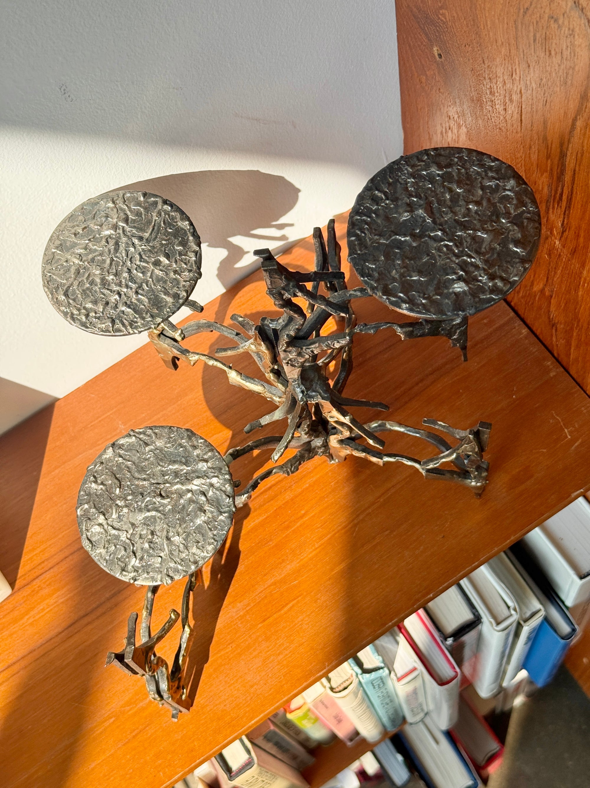 Brutalist Torch Welded Candelabra