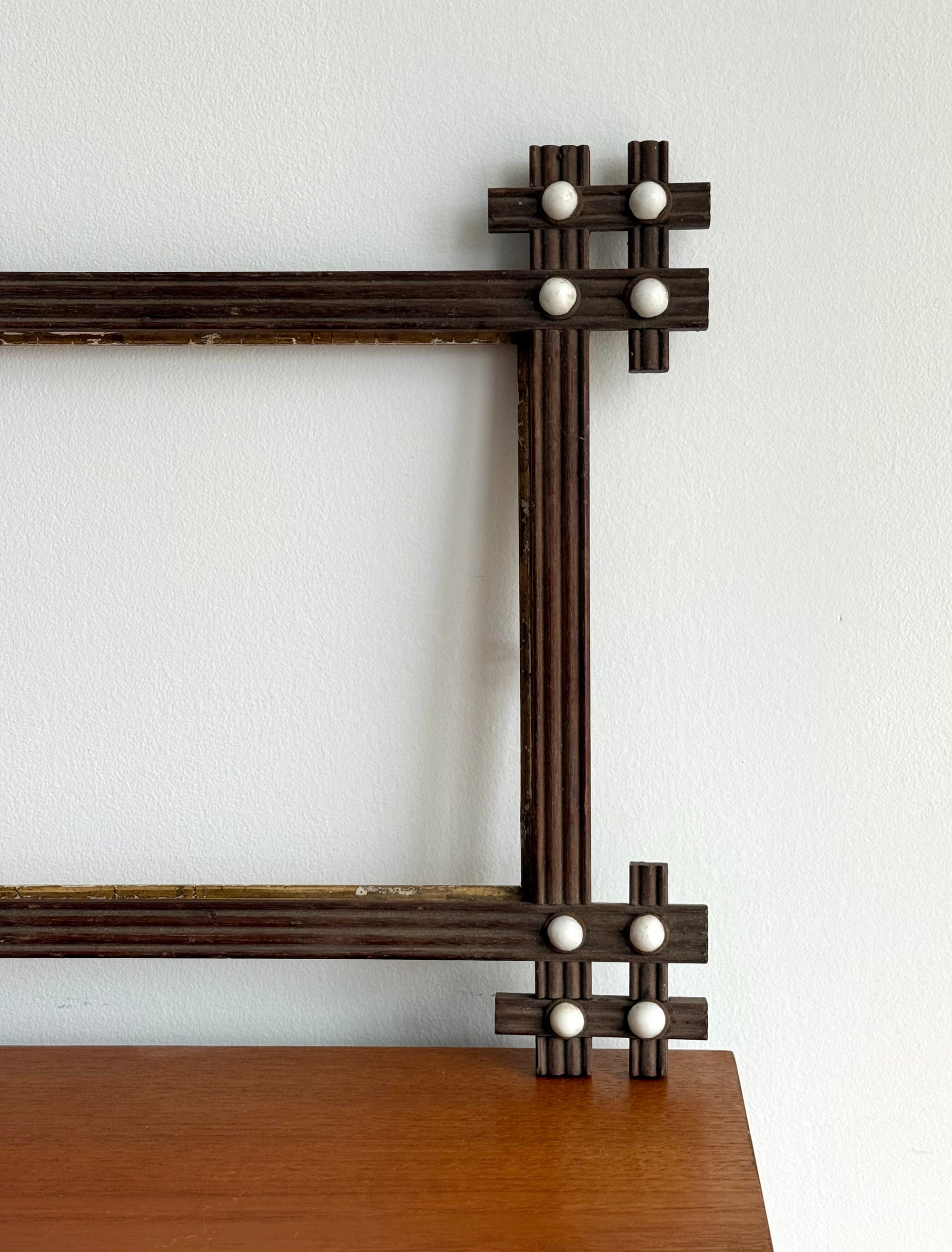 American Folk Tramp Art Photo Frame c.1900