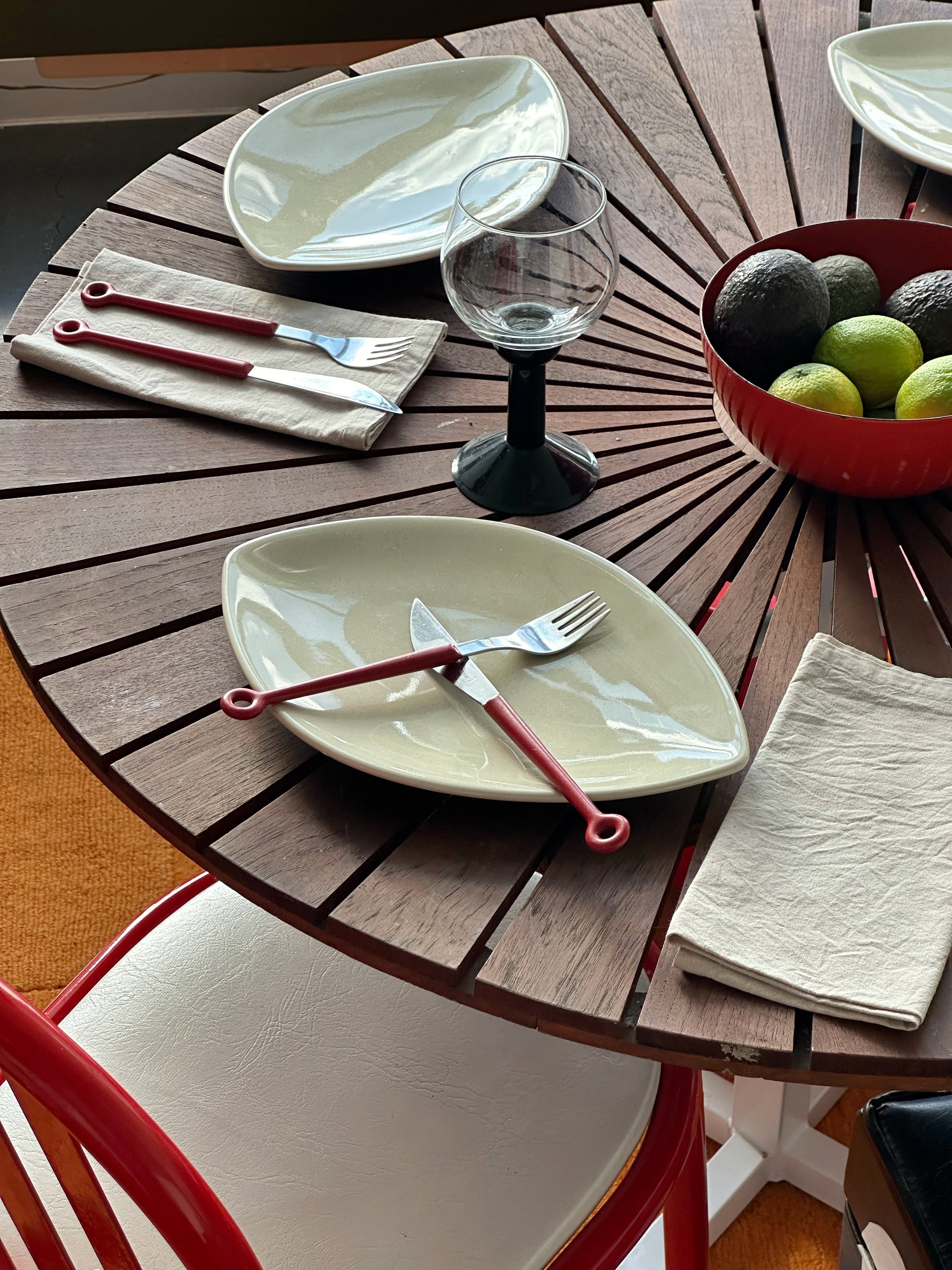 Irregular Eye Shaped Plates by Pfaltzgraff made in USA