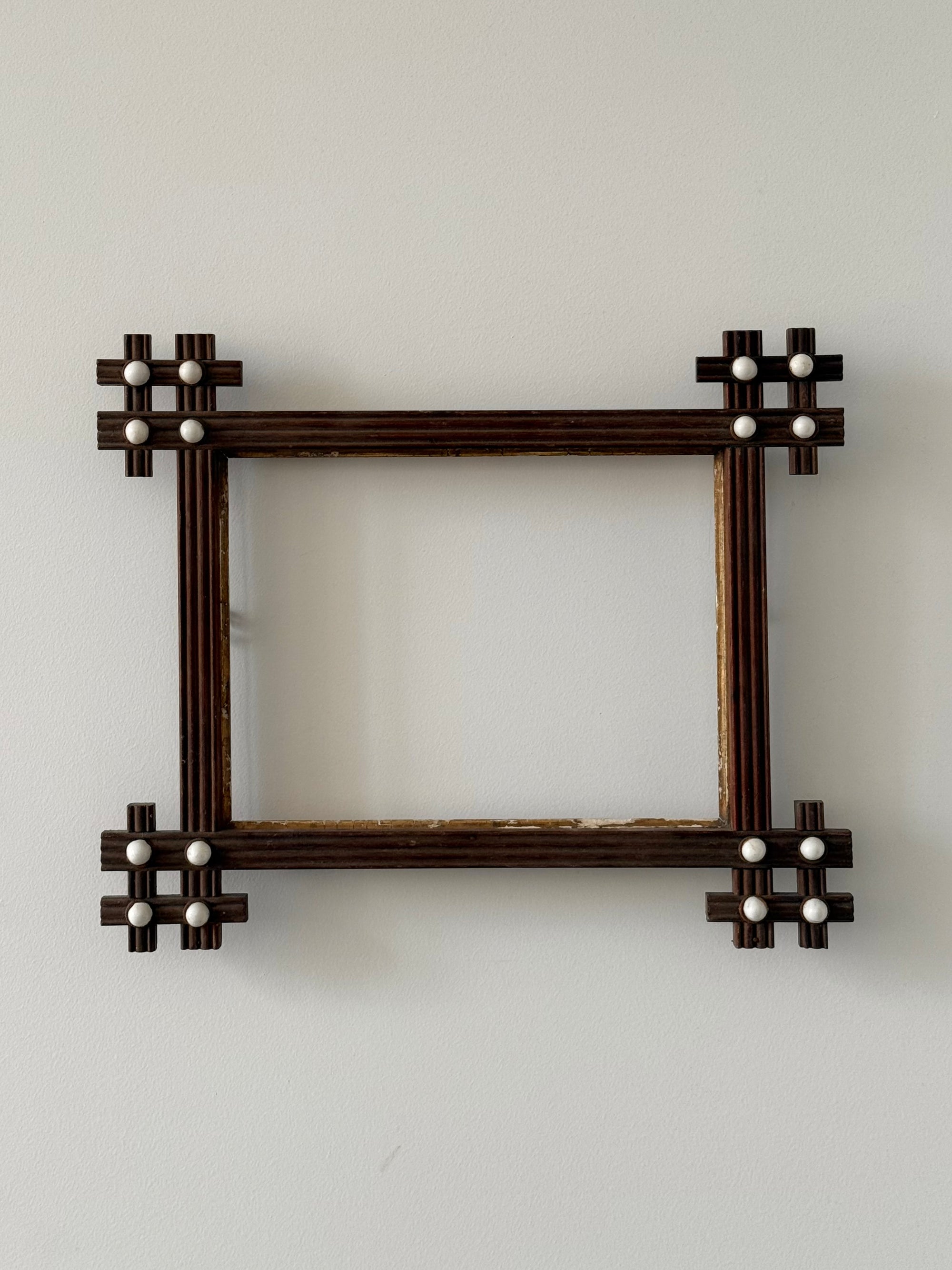 American Folk Tramp Art Photo Frame c.1900