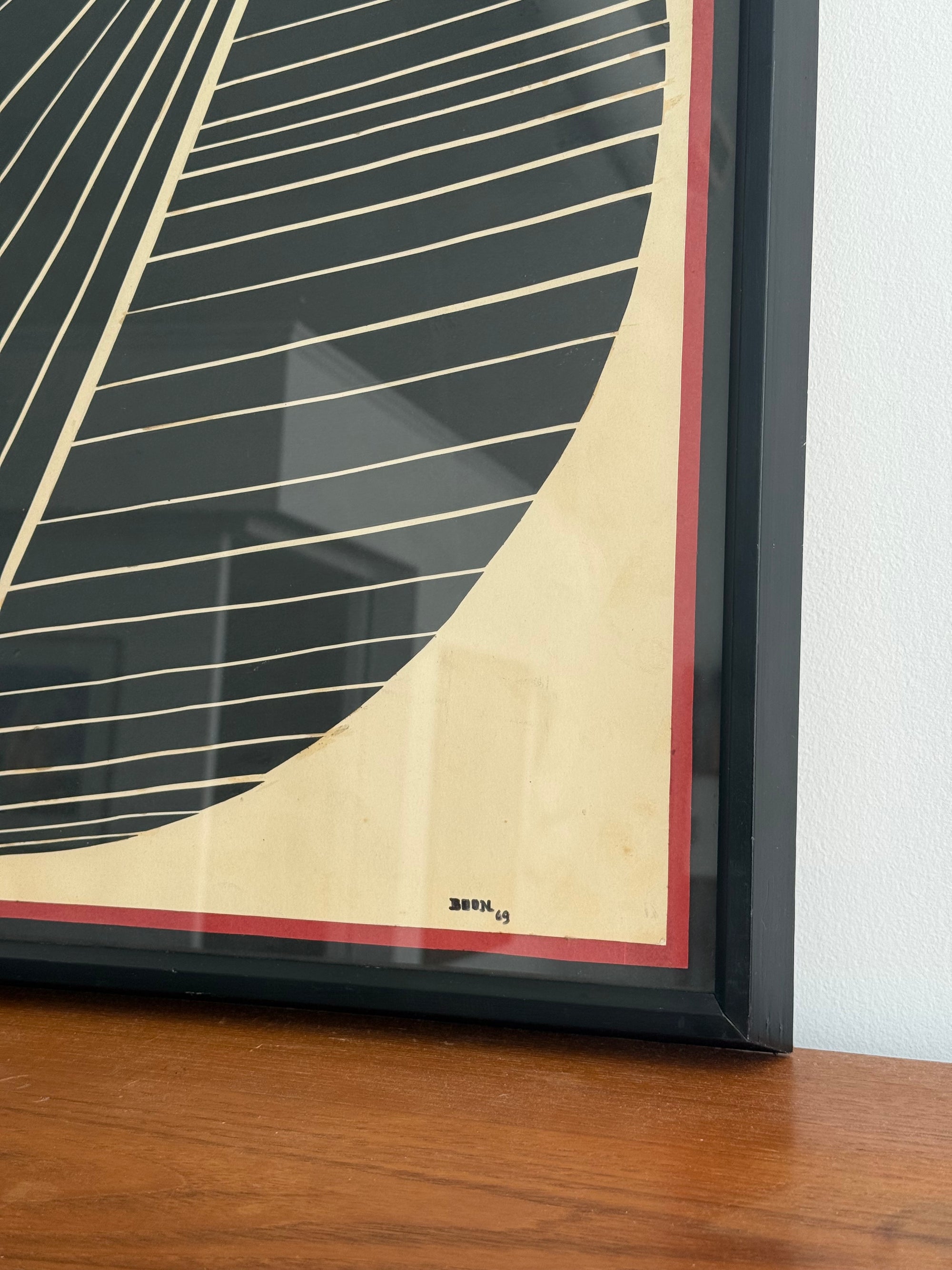 Op Art Paper Construction Original by Boon c.1969