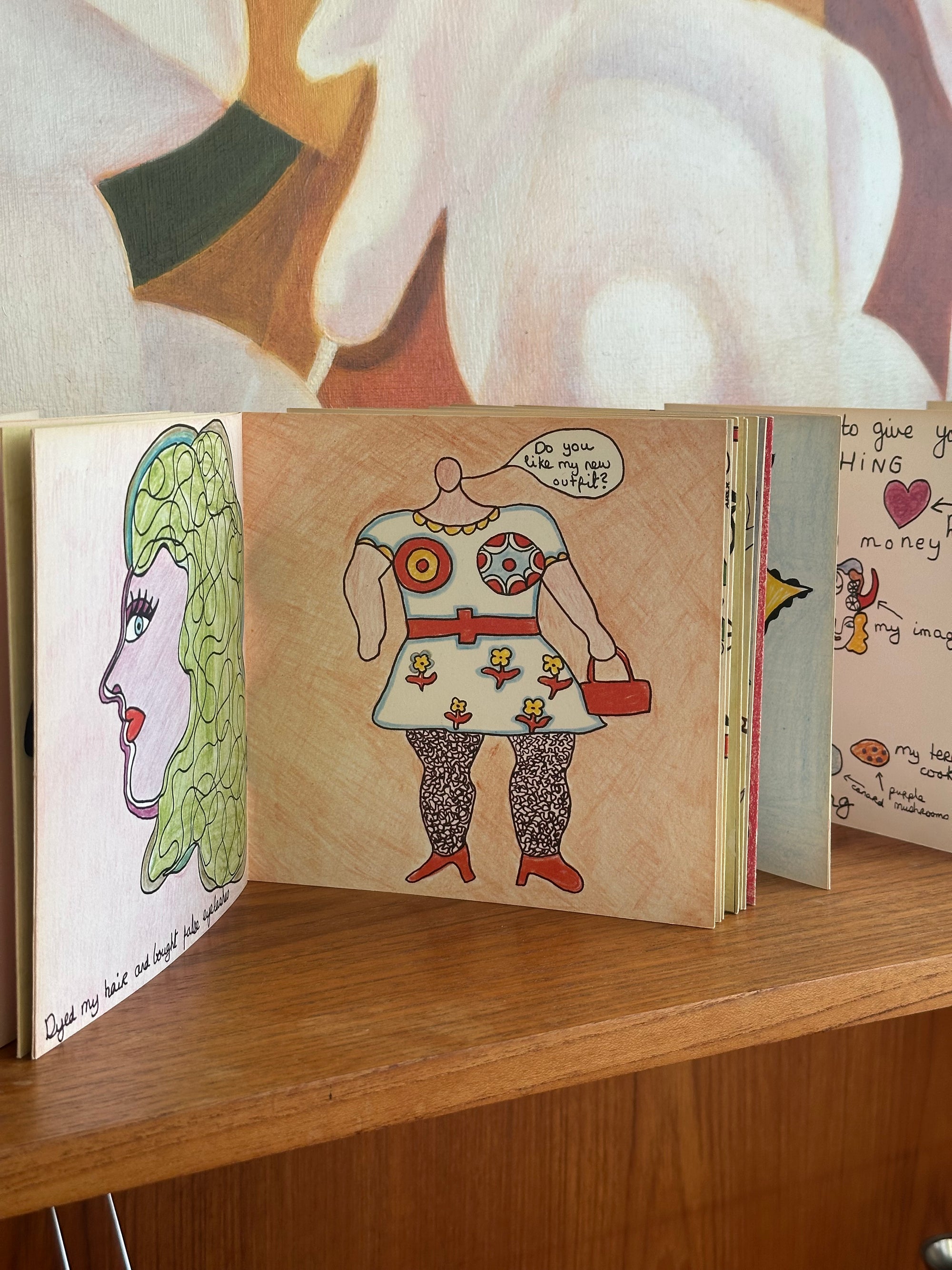 My Love Where Shall We Make Love Lithograph Accordian Book by Niki de Saint Phalle c. 1971