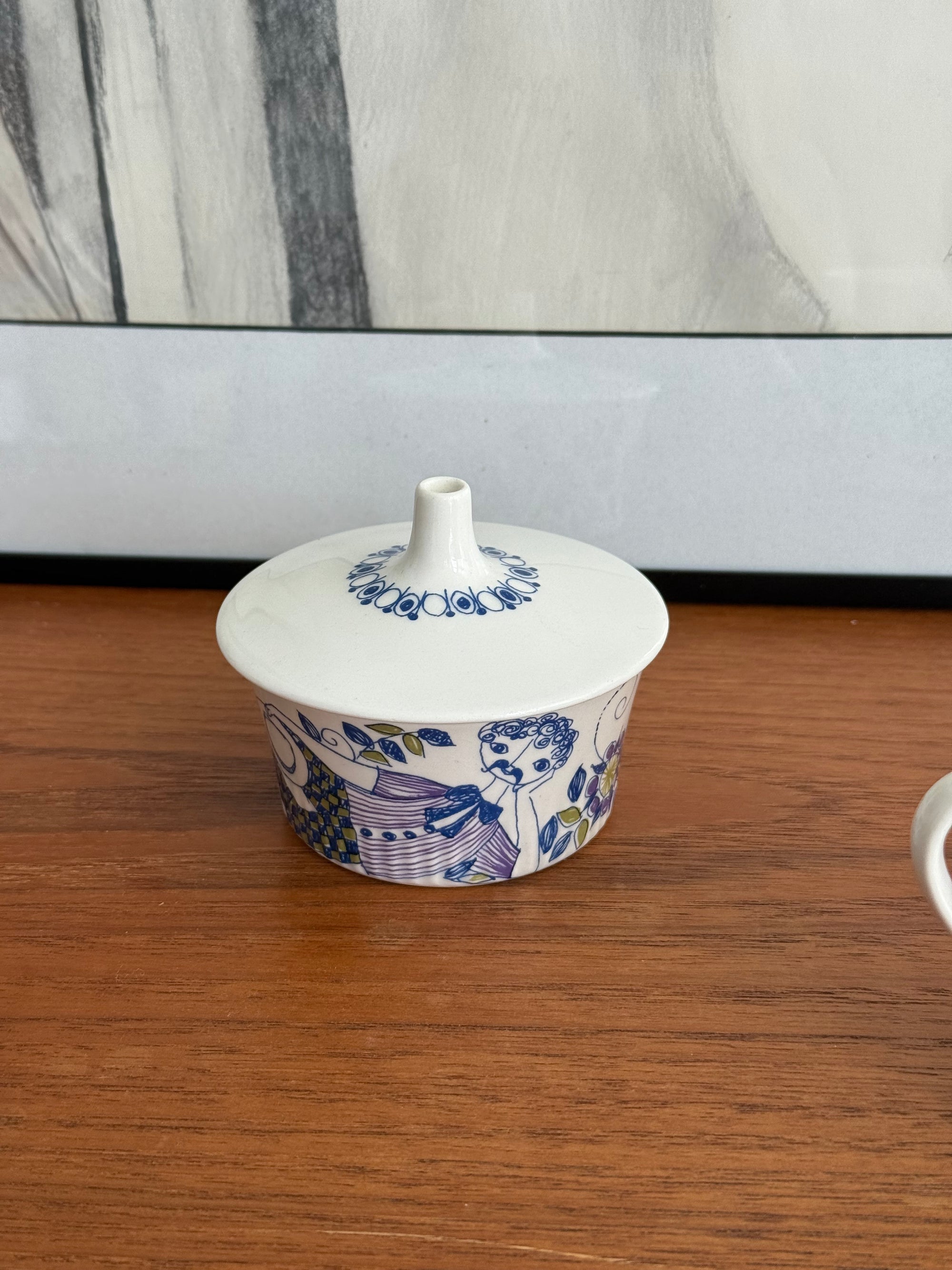 Figjo Lotte Cream and Sugar Dish by Turi Oliver c.1970