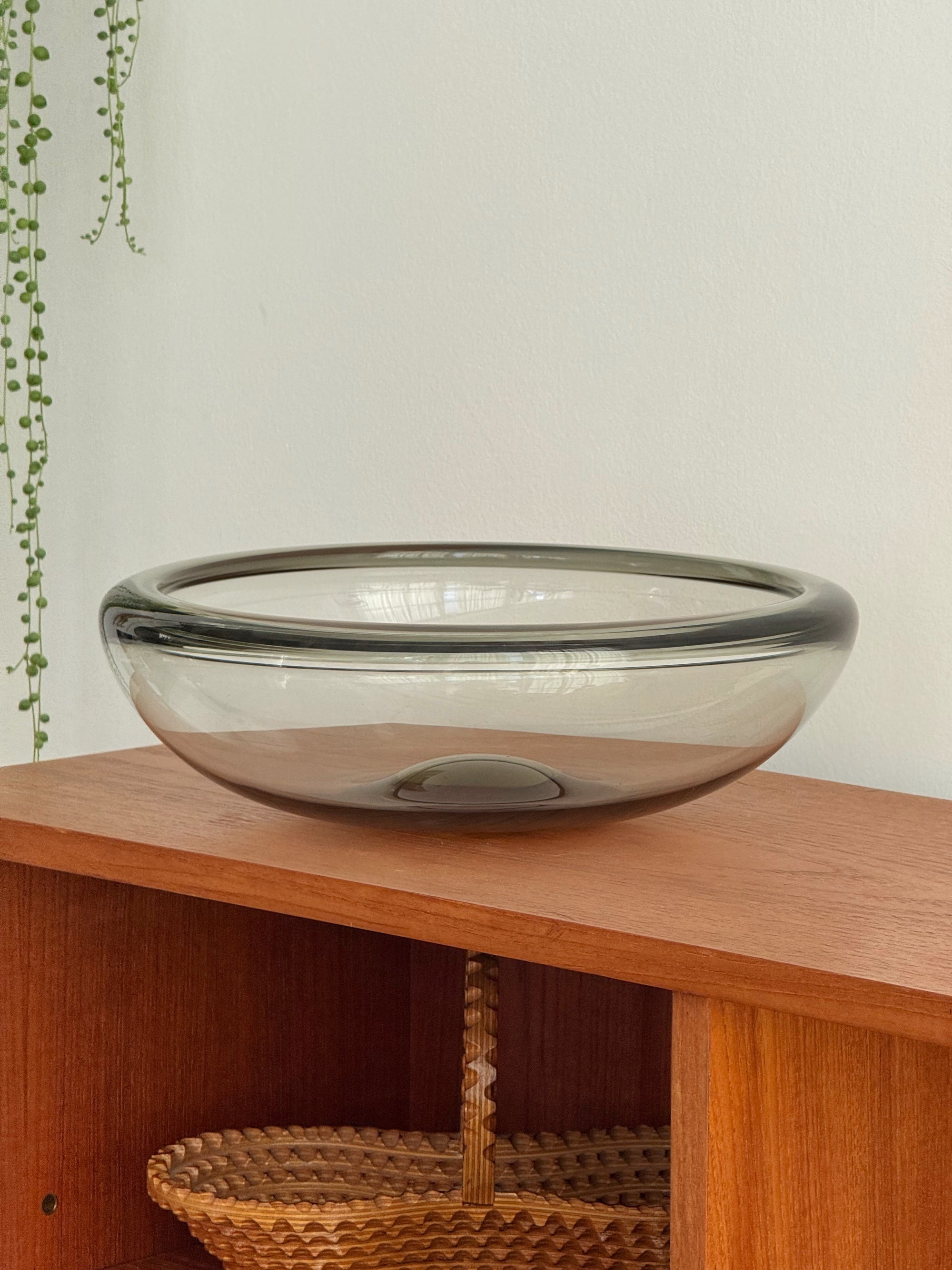 Smoke Glass Bowl by Per Lütken for Holmegaard Denmark c.1960