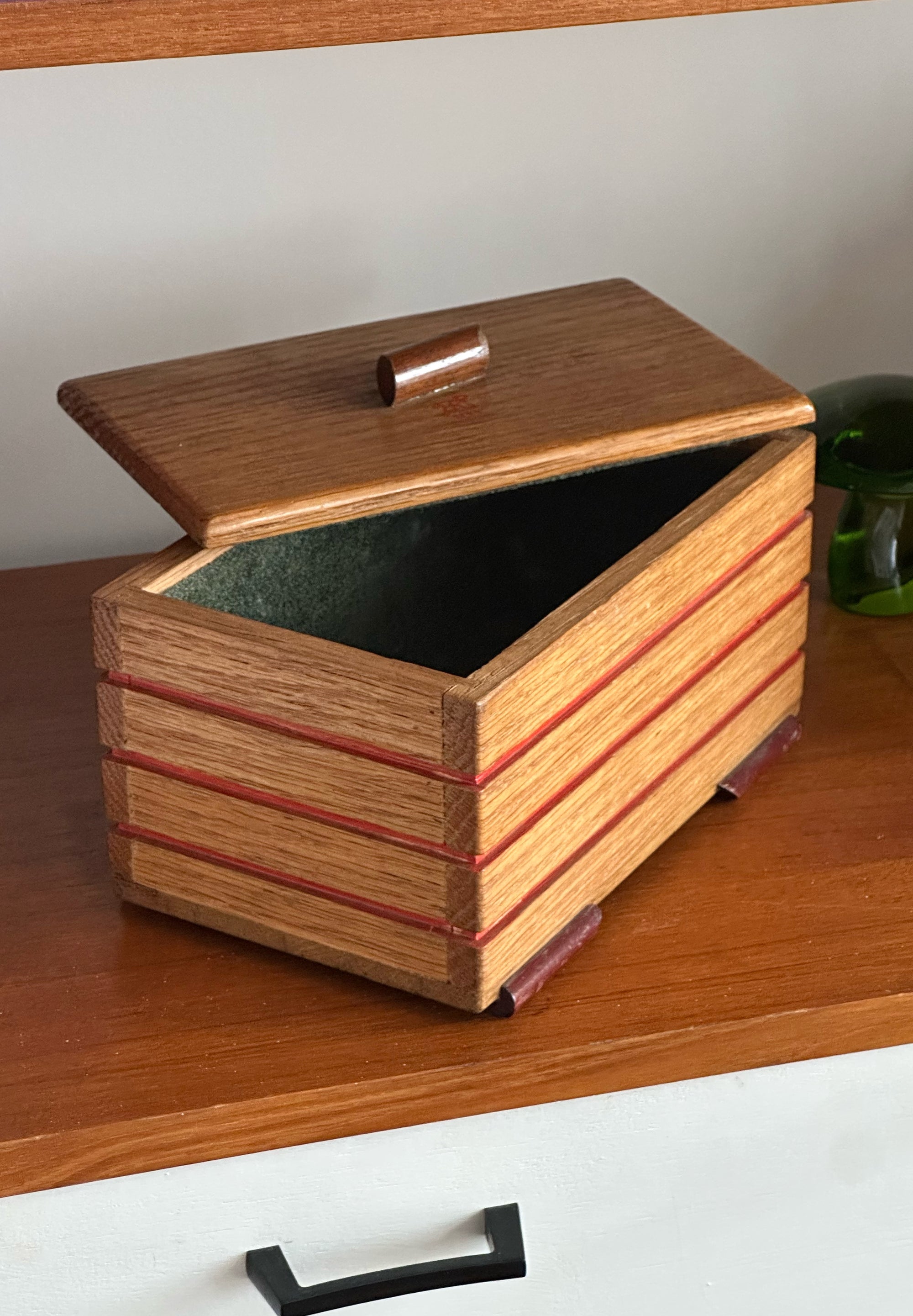 Handmade Signed Wooden Box c. 1944