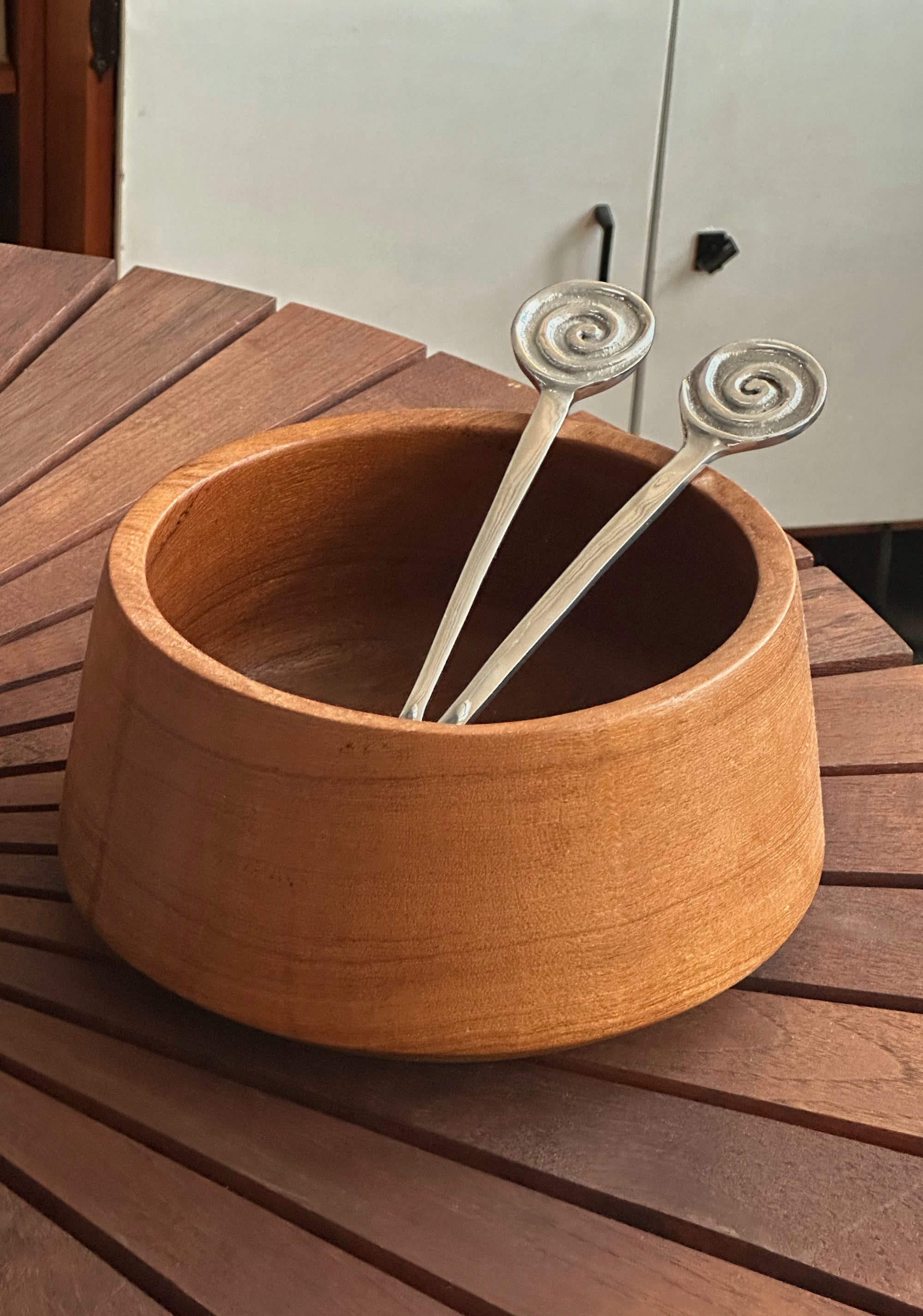 Pewter Spiral Server Set c. 1990