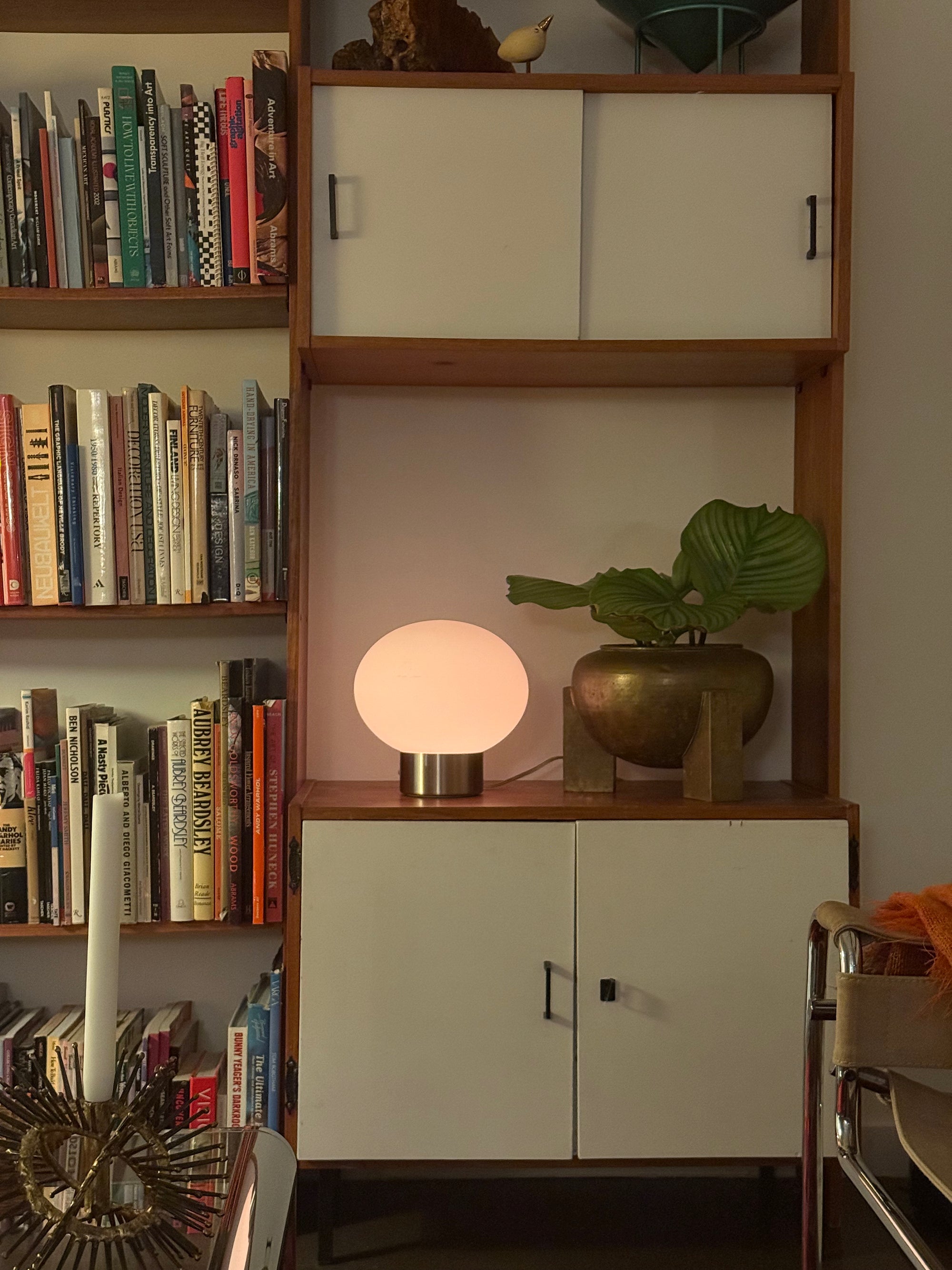 Orb Lamp with Steel Base