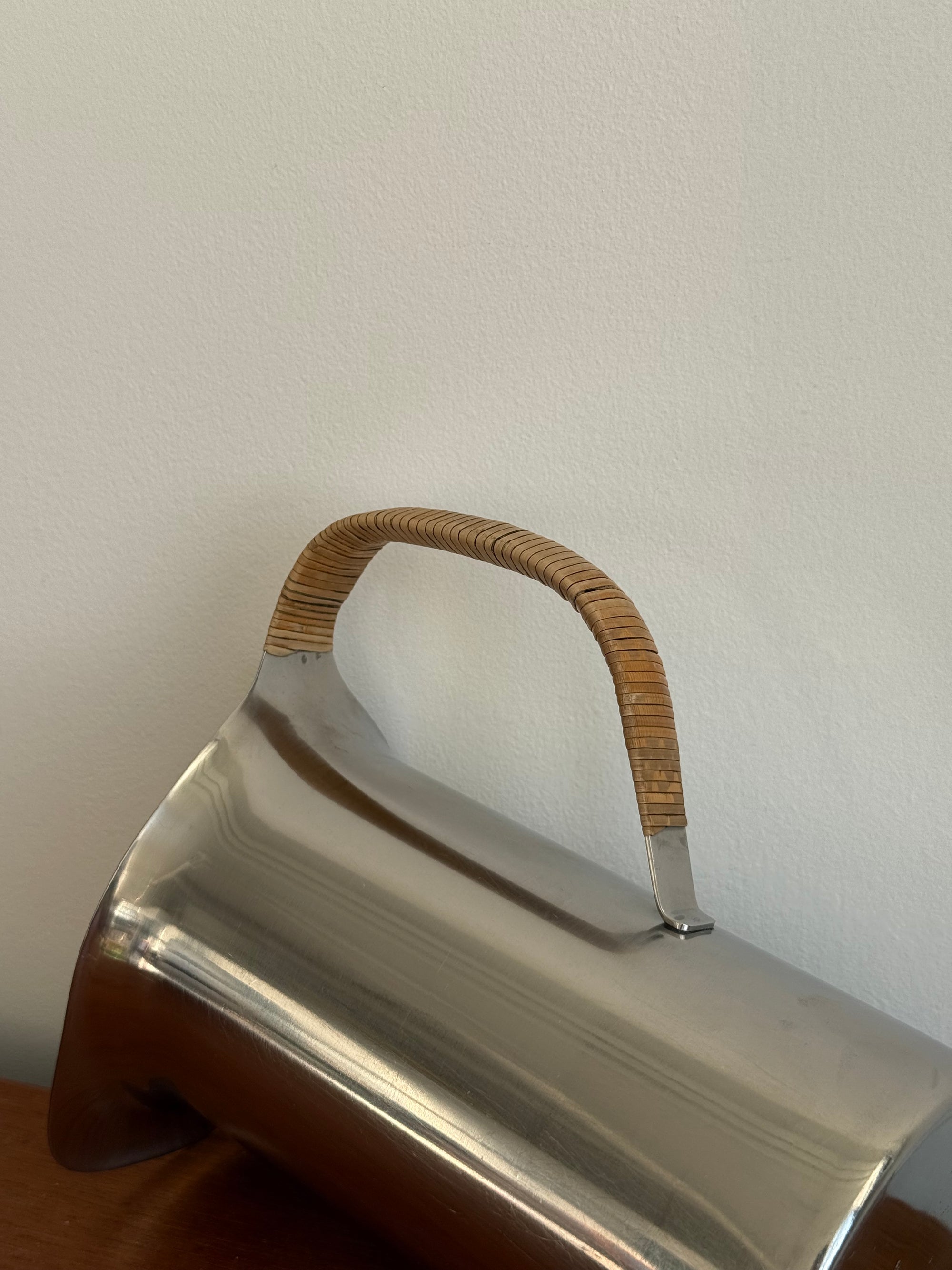 Stainless Steel and Rattan Pitcher by DANA DFA Denmark