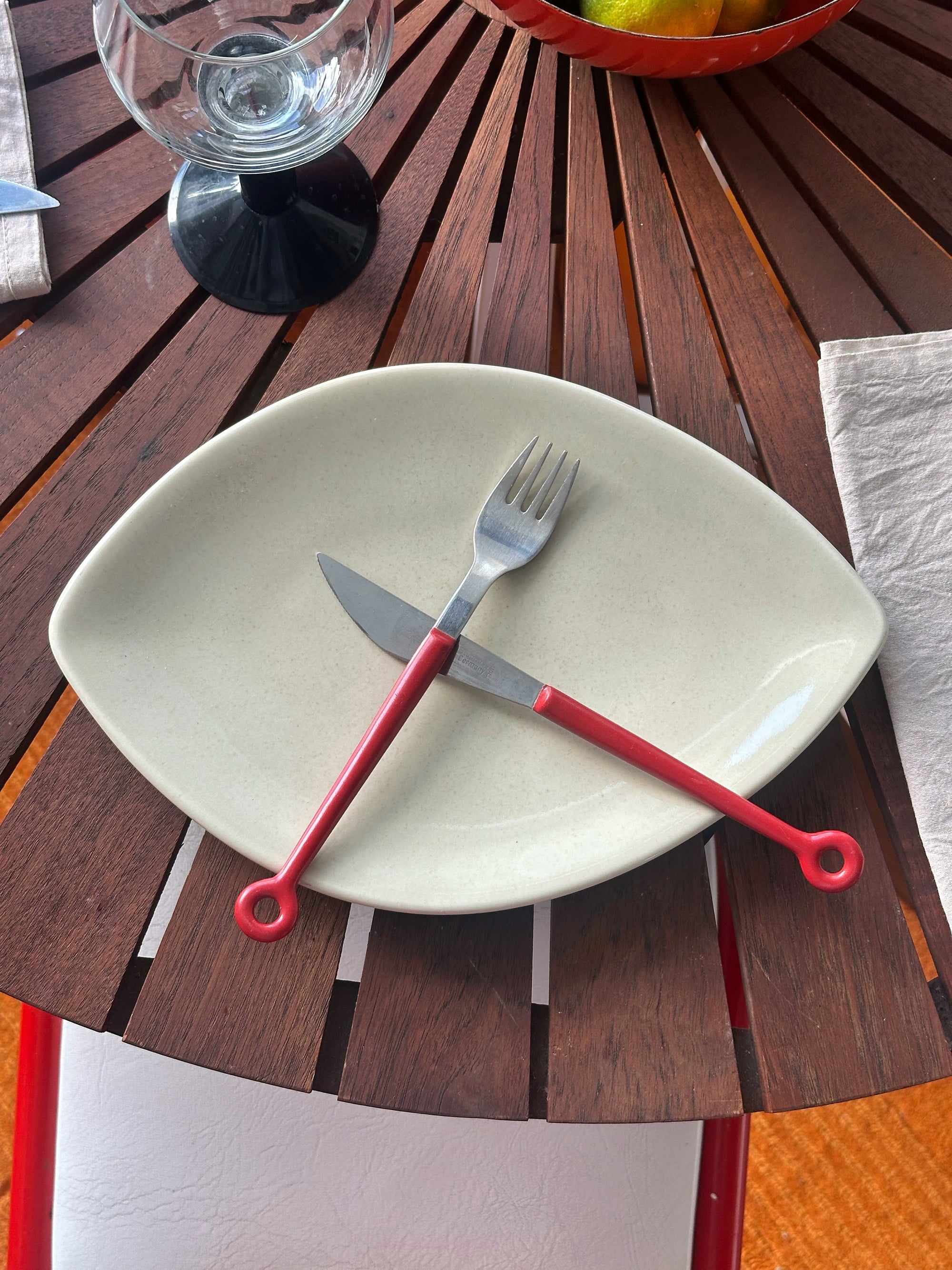 Irregular Eye Shaped Plates by Pfaltzgraff made in USA