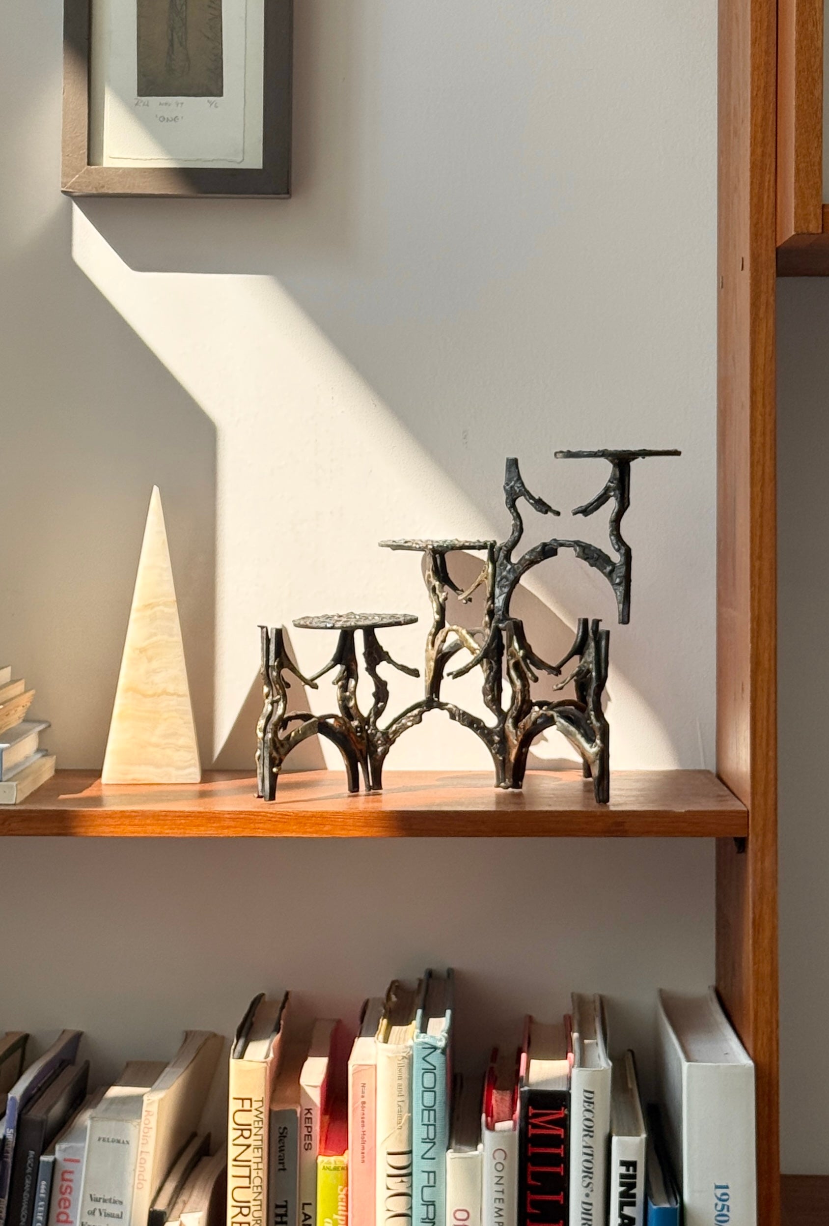 Brutalist Torch Welded Candelabra