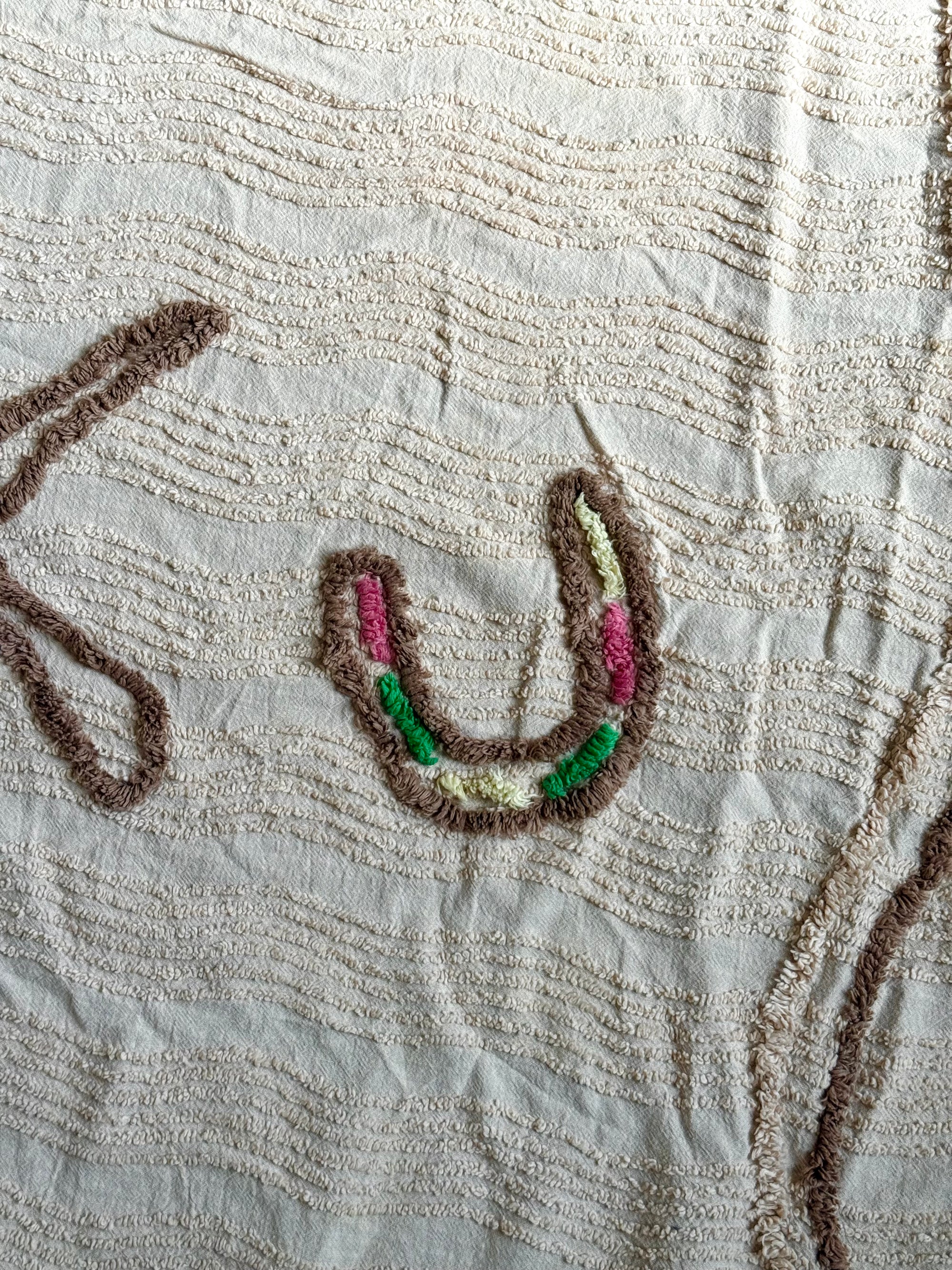 Cowgirl Chenille Bedspread c.1950