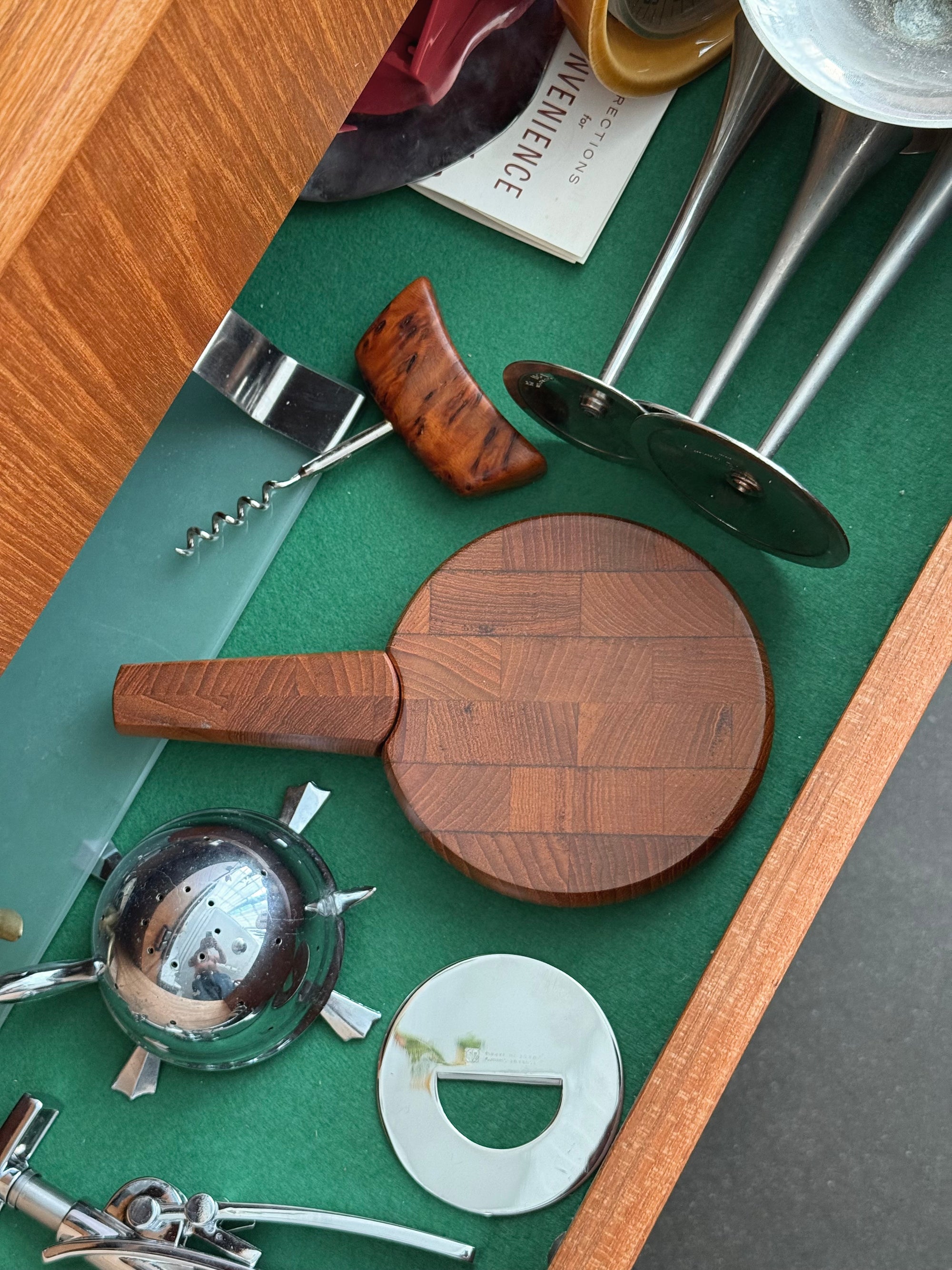 Teak Cheese Board with Knife for Dansk