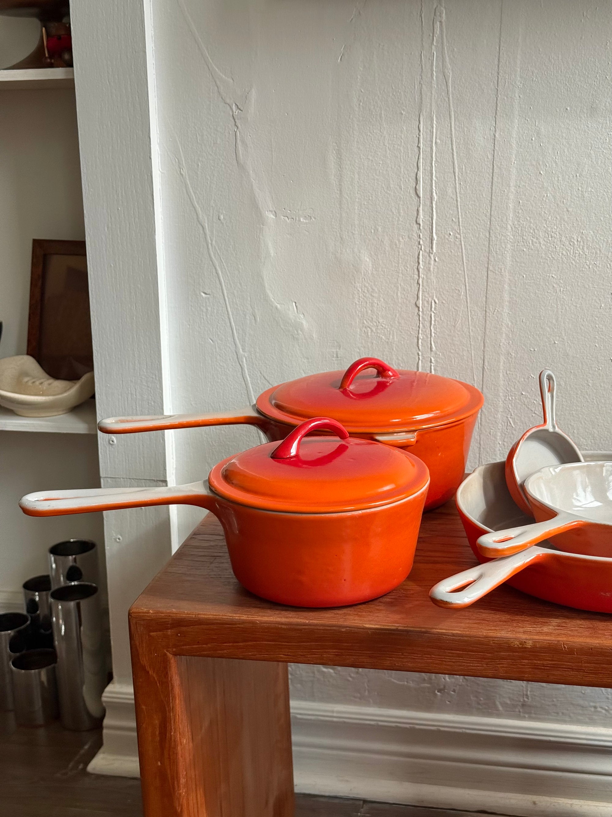 Enamelled Cast Iron Cookware Set by Descoware Belgium c.1960