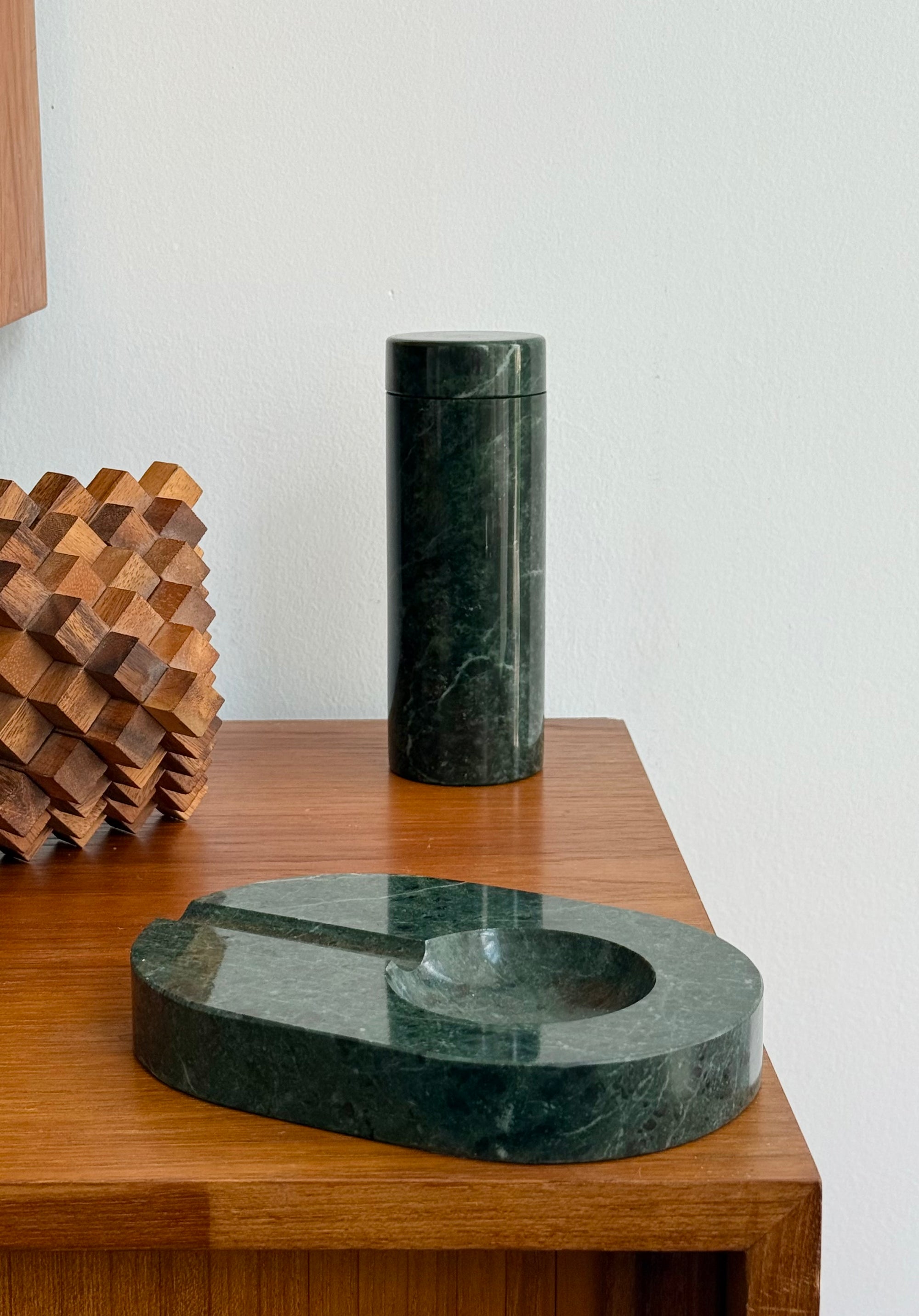 Green Marble Canister