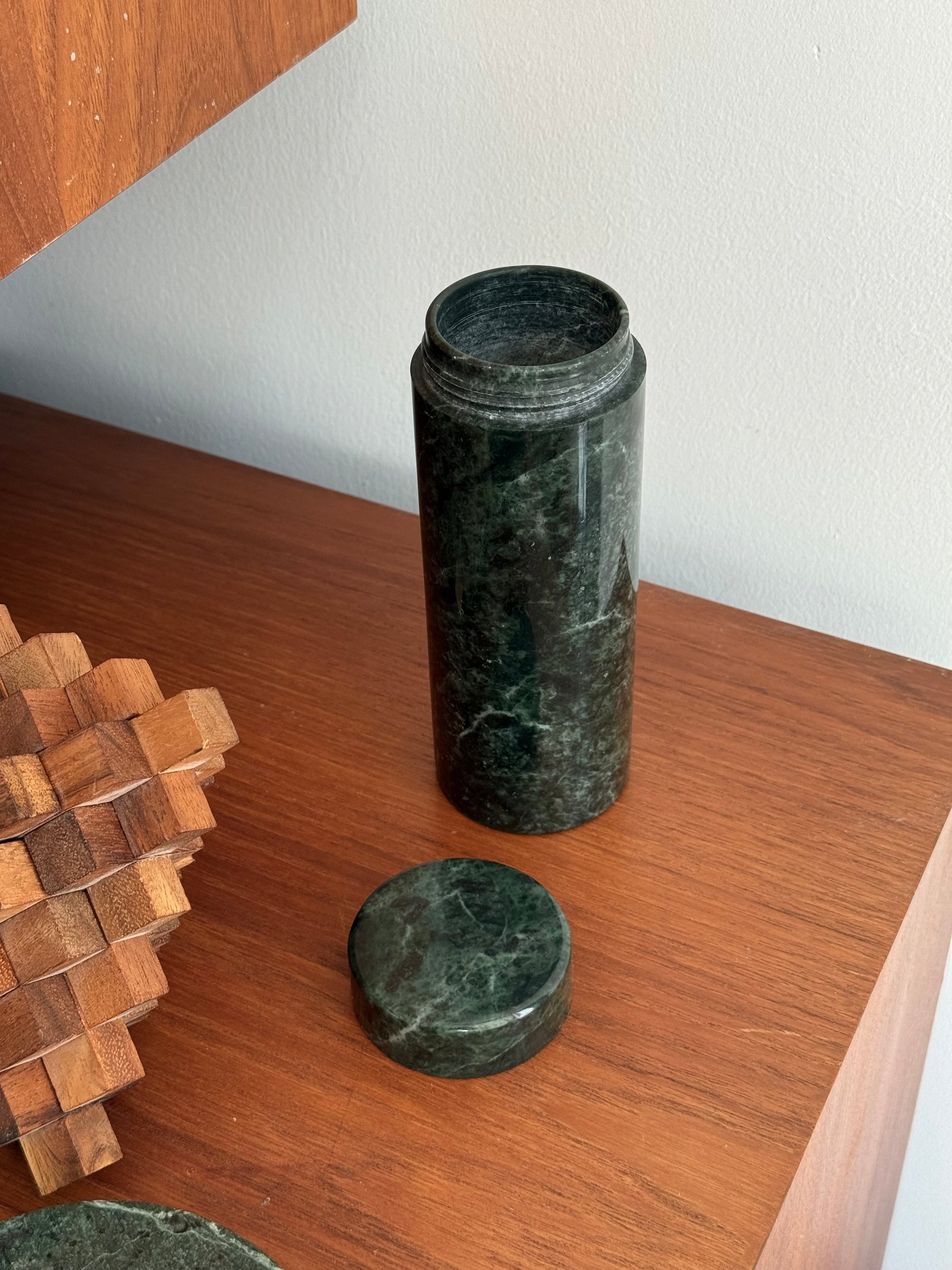 Green Marble Canister