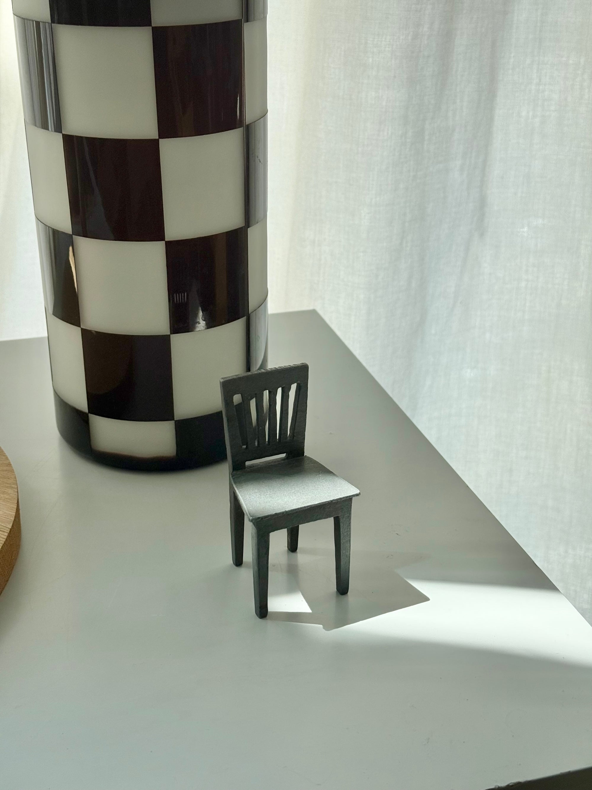 Miniature Fafner Singö Cast Chair by Hans Edblad of Sweden c.1990