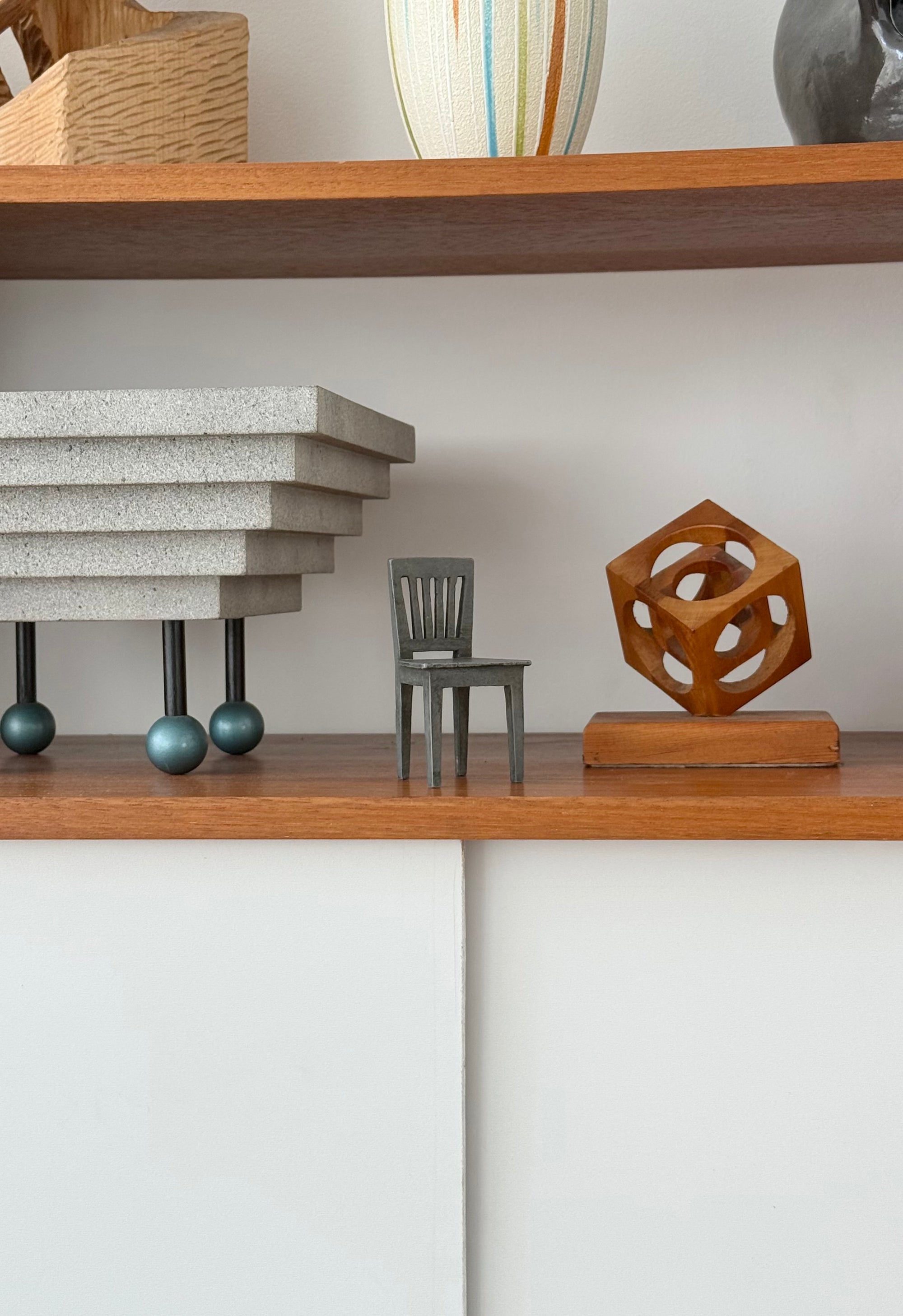 Miniature Fafner Singö Cast Chair by Hans Edblad of Sweden c.1990