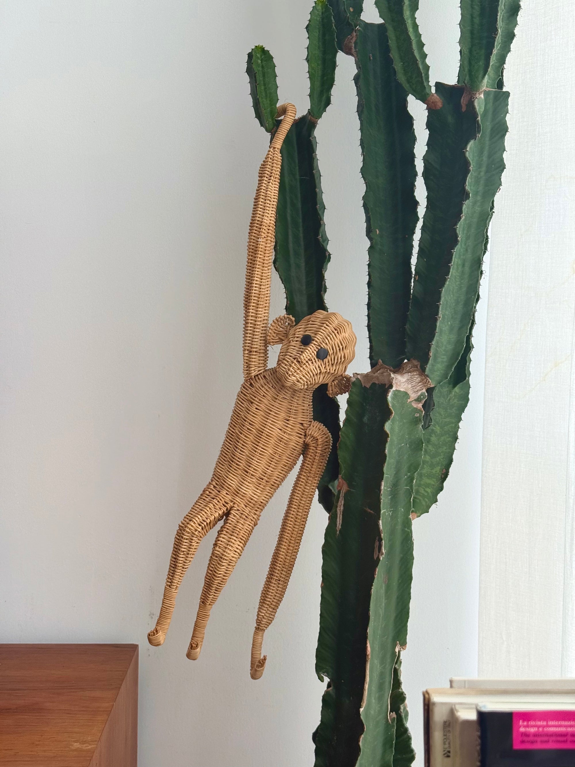 Rattan Hanging Monkey c.1960