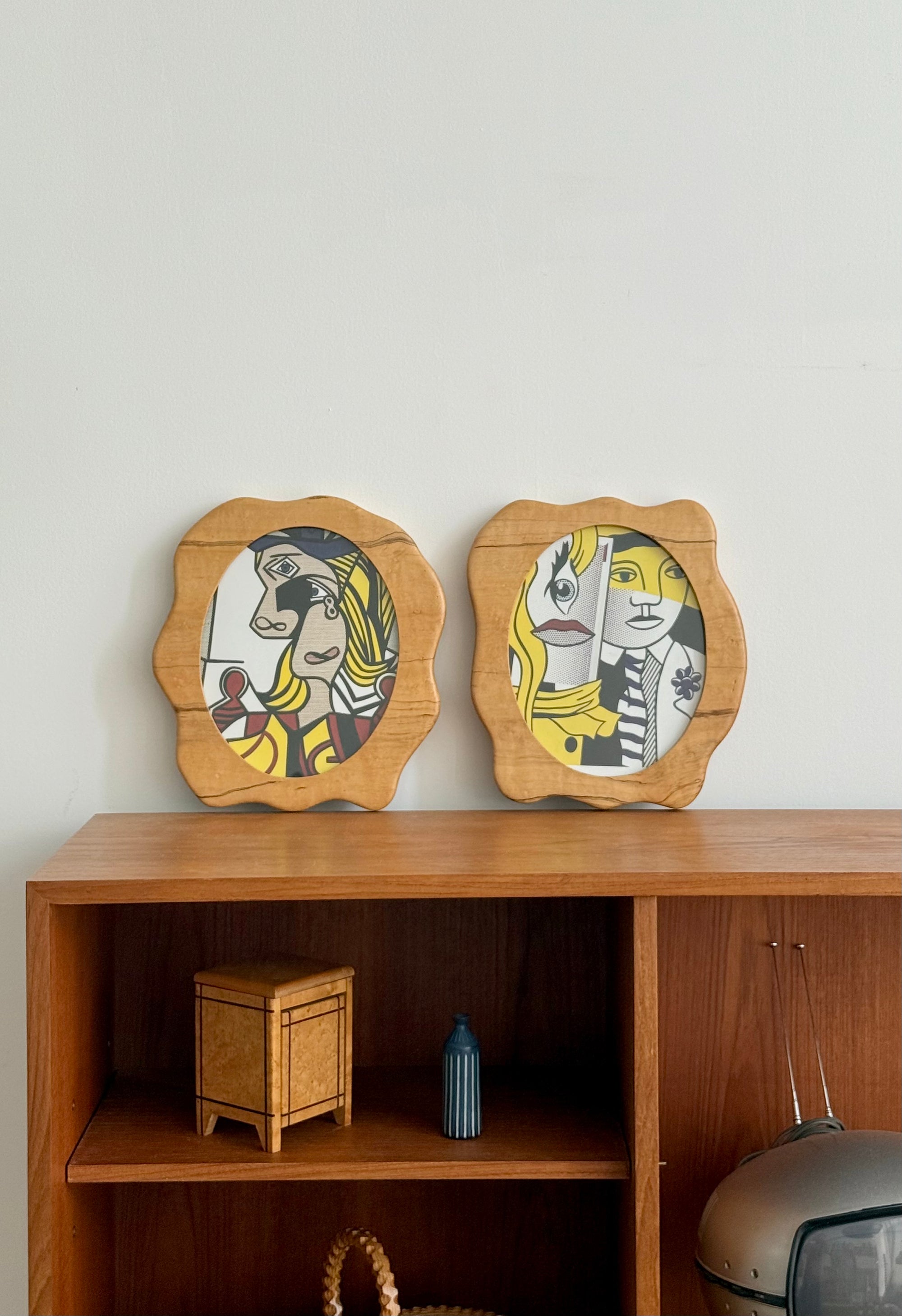 Handmade Biomorphic Wooden Photo Frame