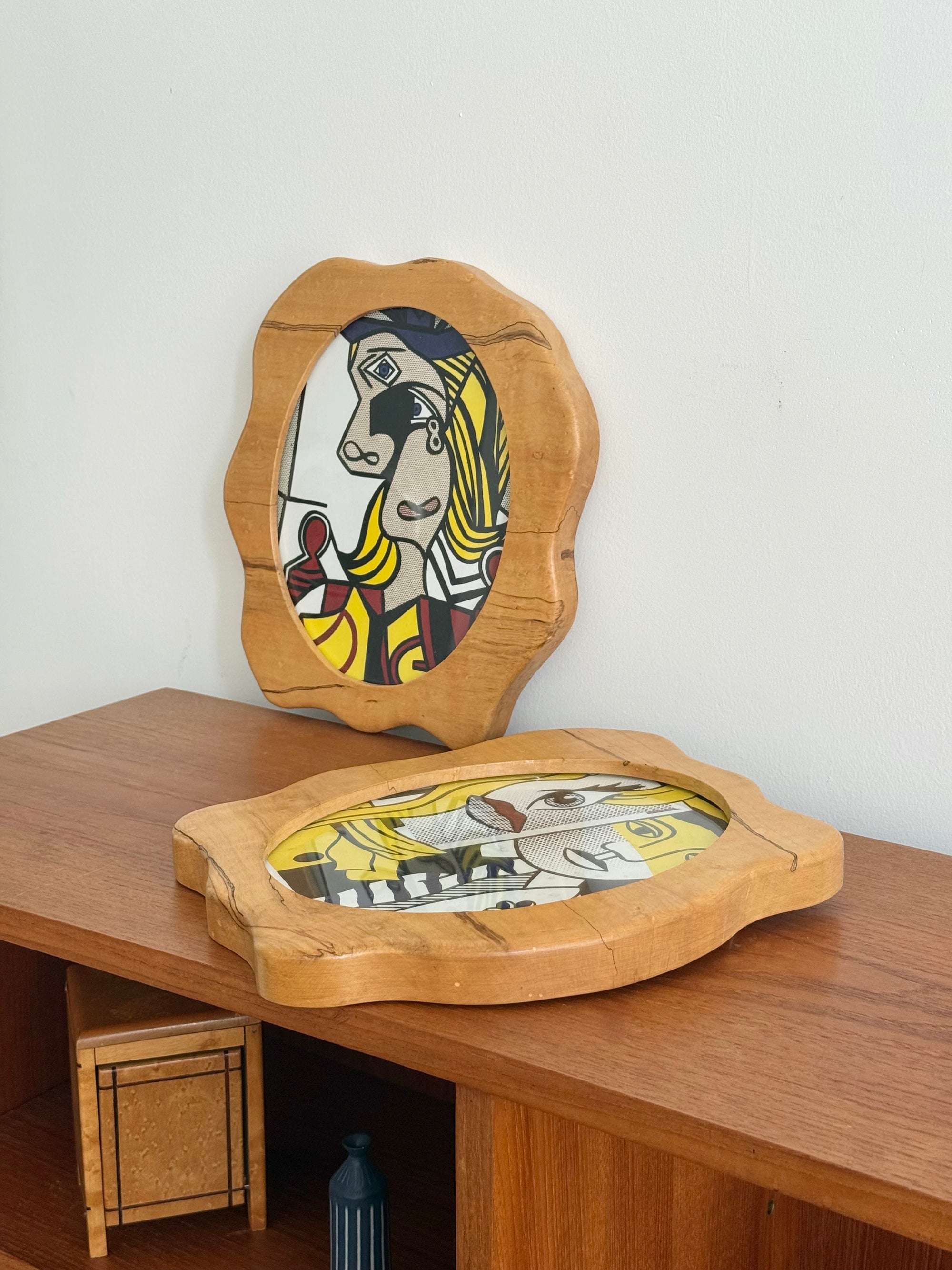 Handmade Biomorphic Wooden Photo Frame