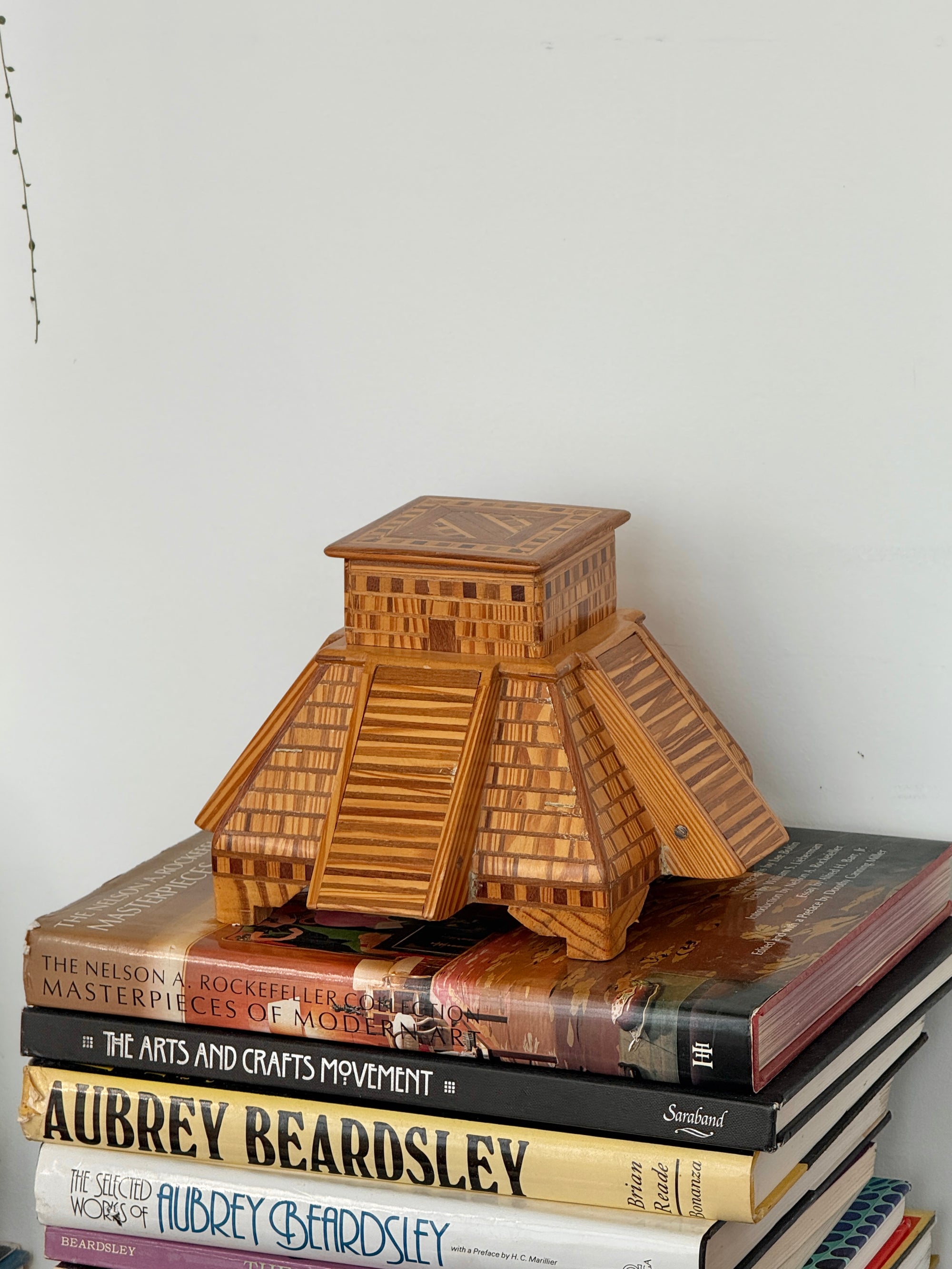 Marquetry Pyramid Cigar Box c.1970