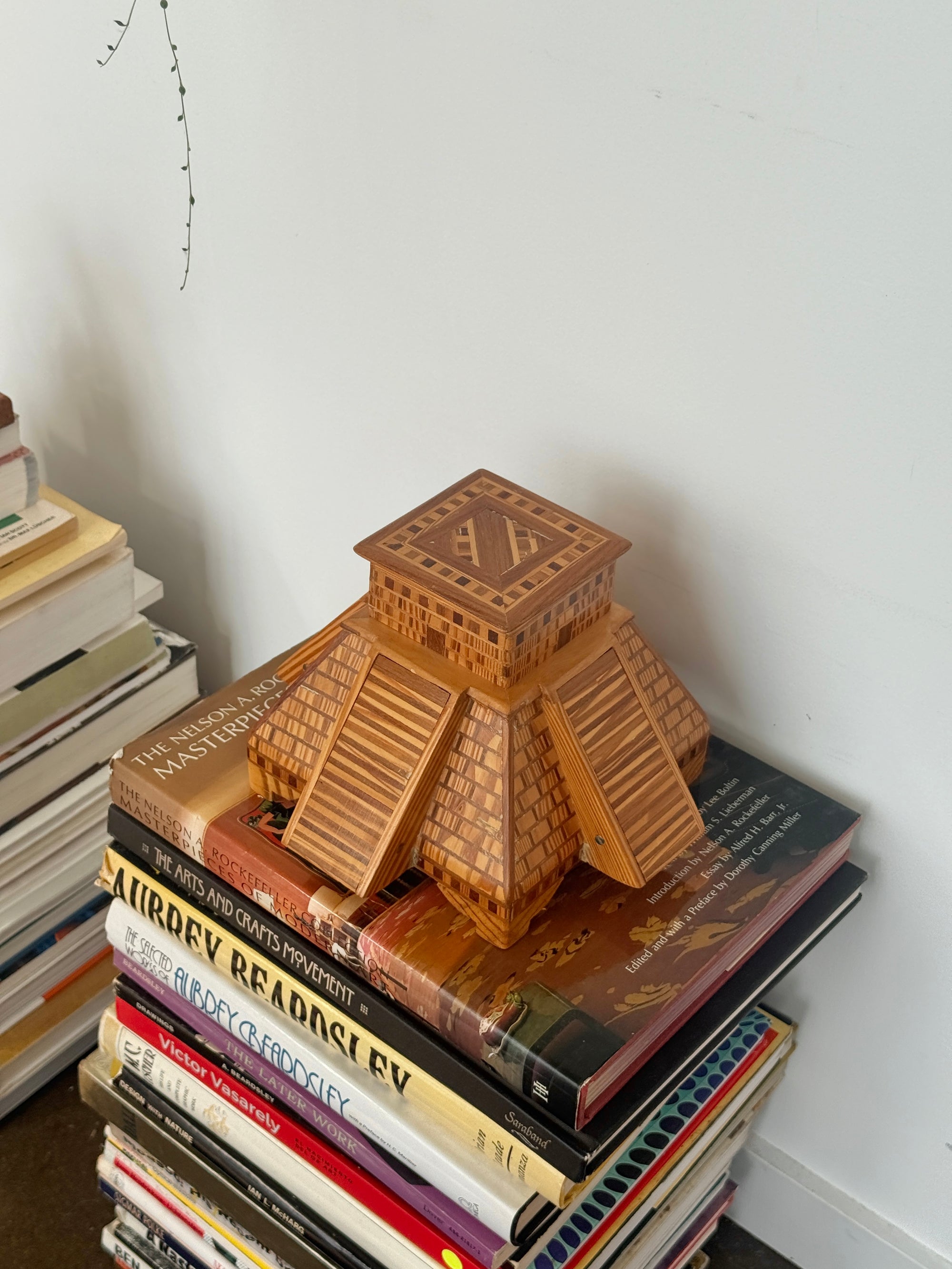 Marquetry Pyramid Cigar Box c.1970