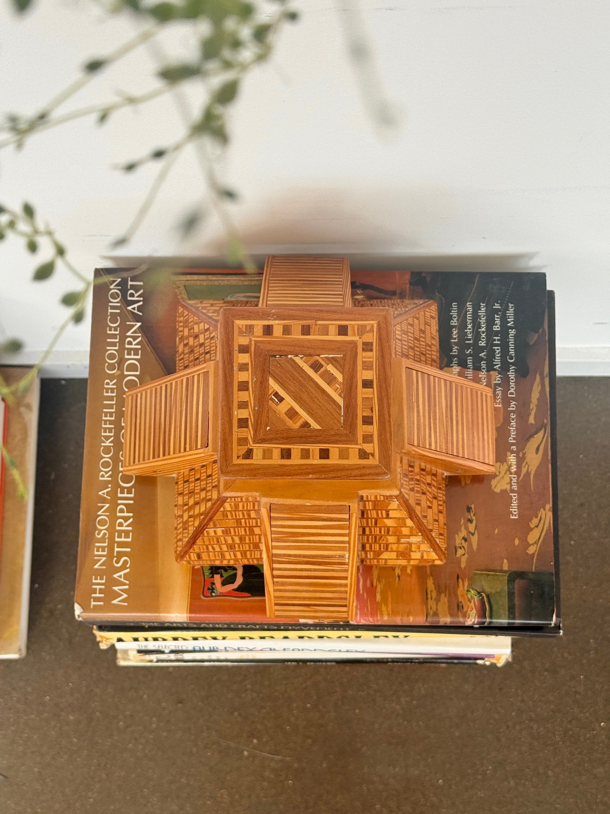 Marquetry Pyramid Cigar Box c.1970