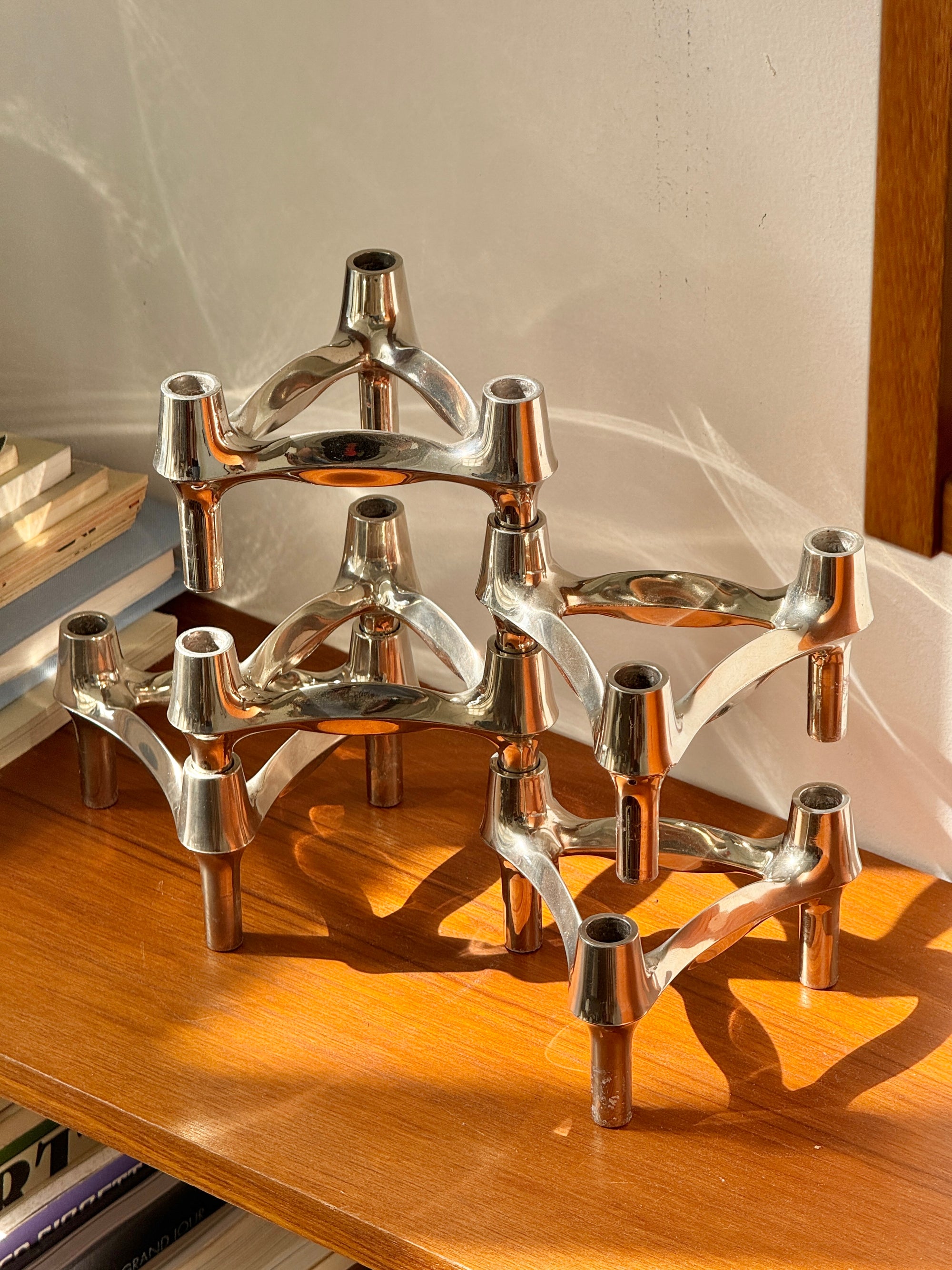 BMF Stacking Candlestick Holders by Nagel c.1970