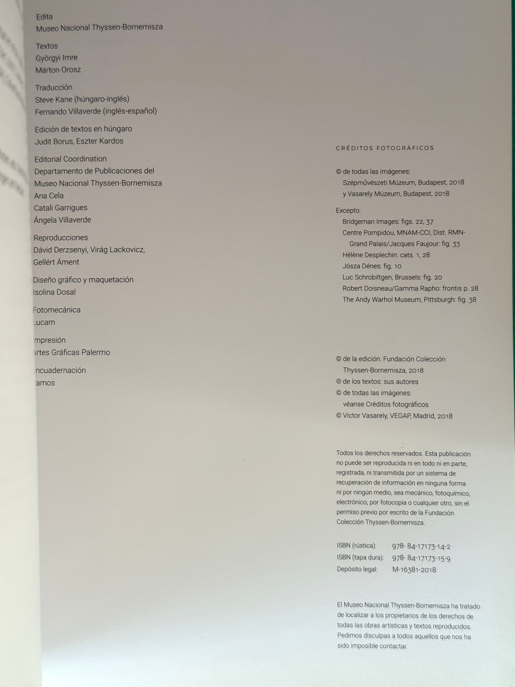 Vaserely Op Art Book (Spanish) c.2018