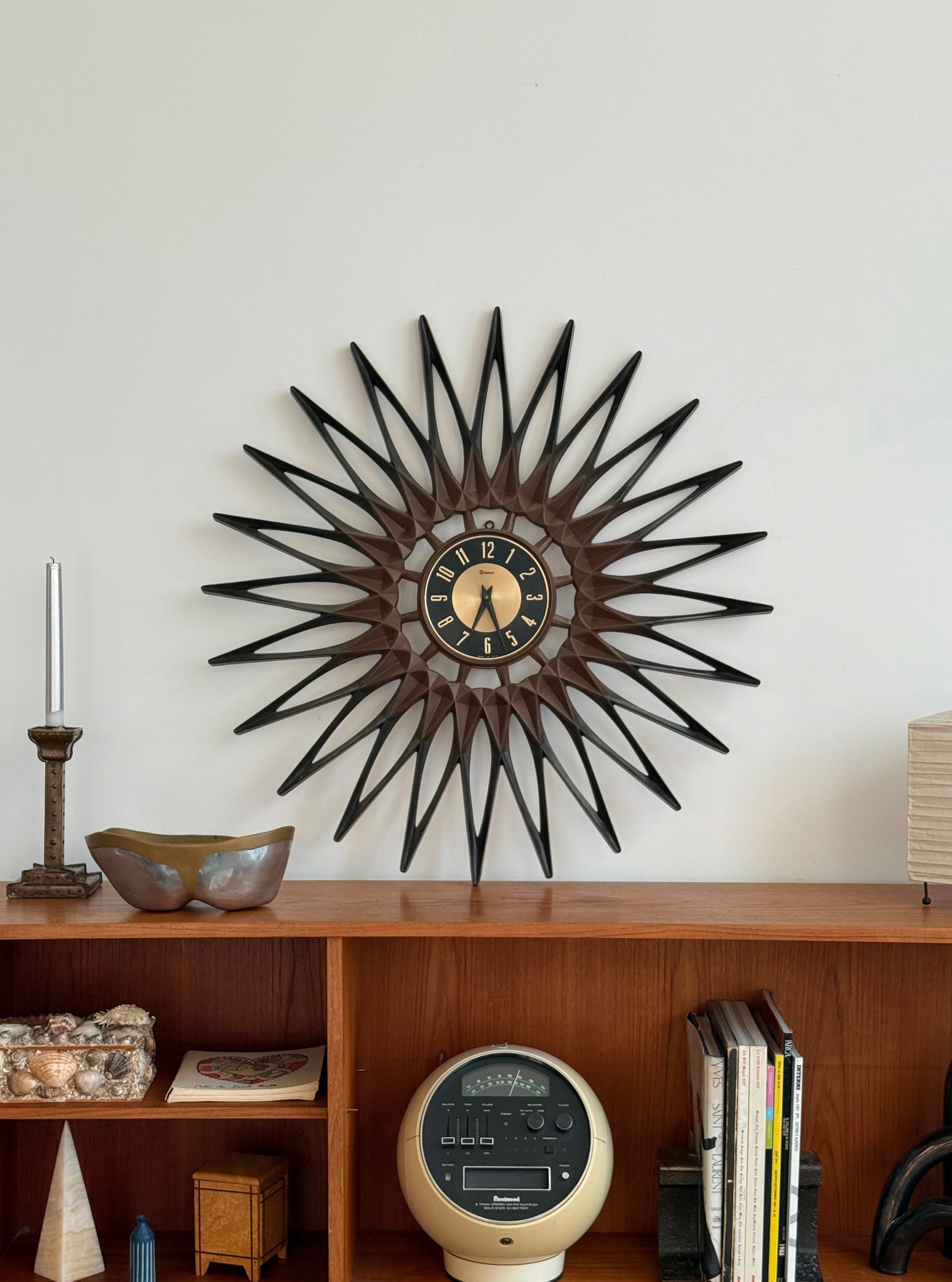 Starburst Clock by Syrocco c.1970