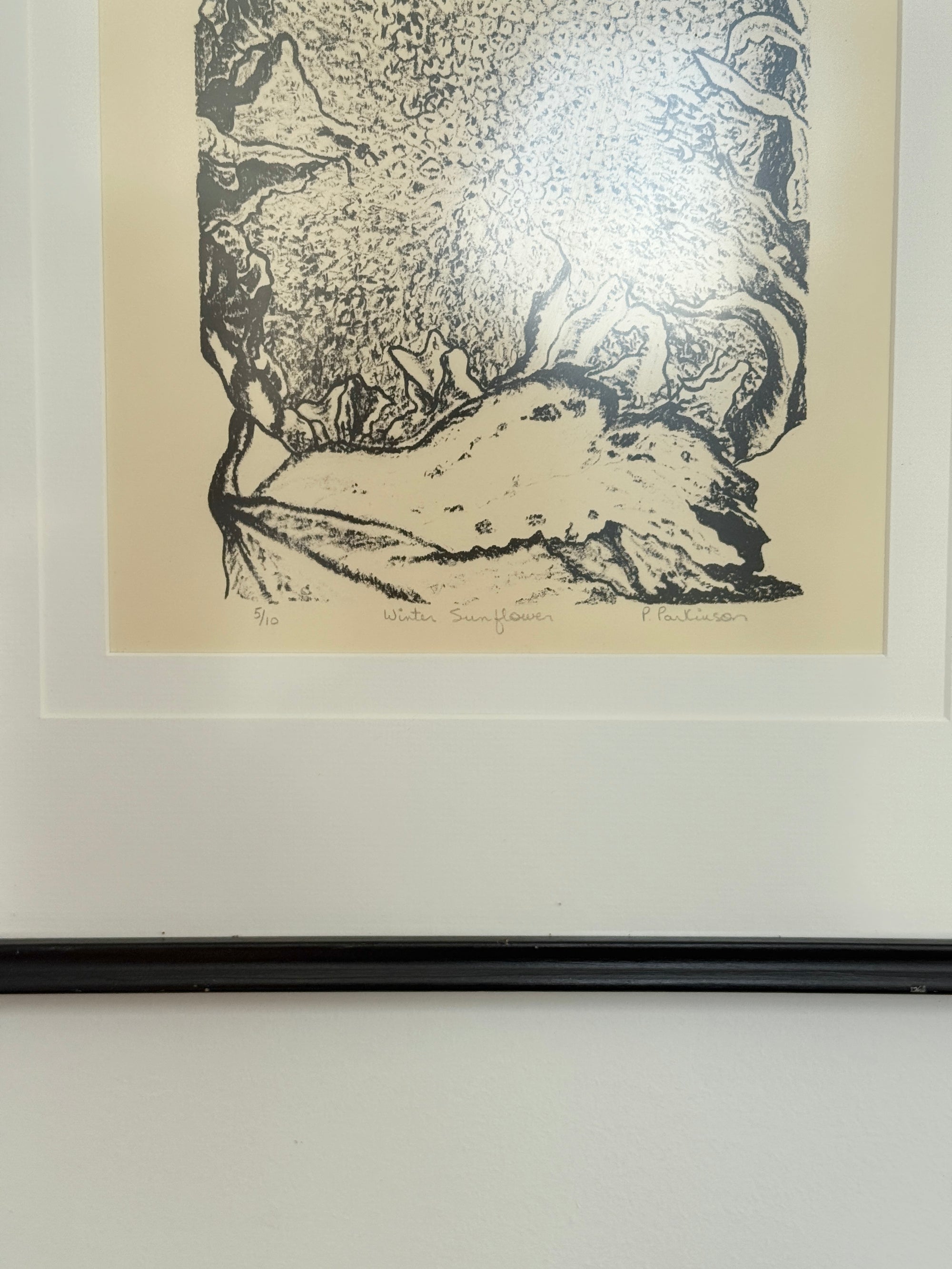 Winter Sunflower Signed Lithograph by P. Parkinson