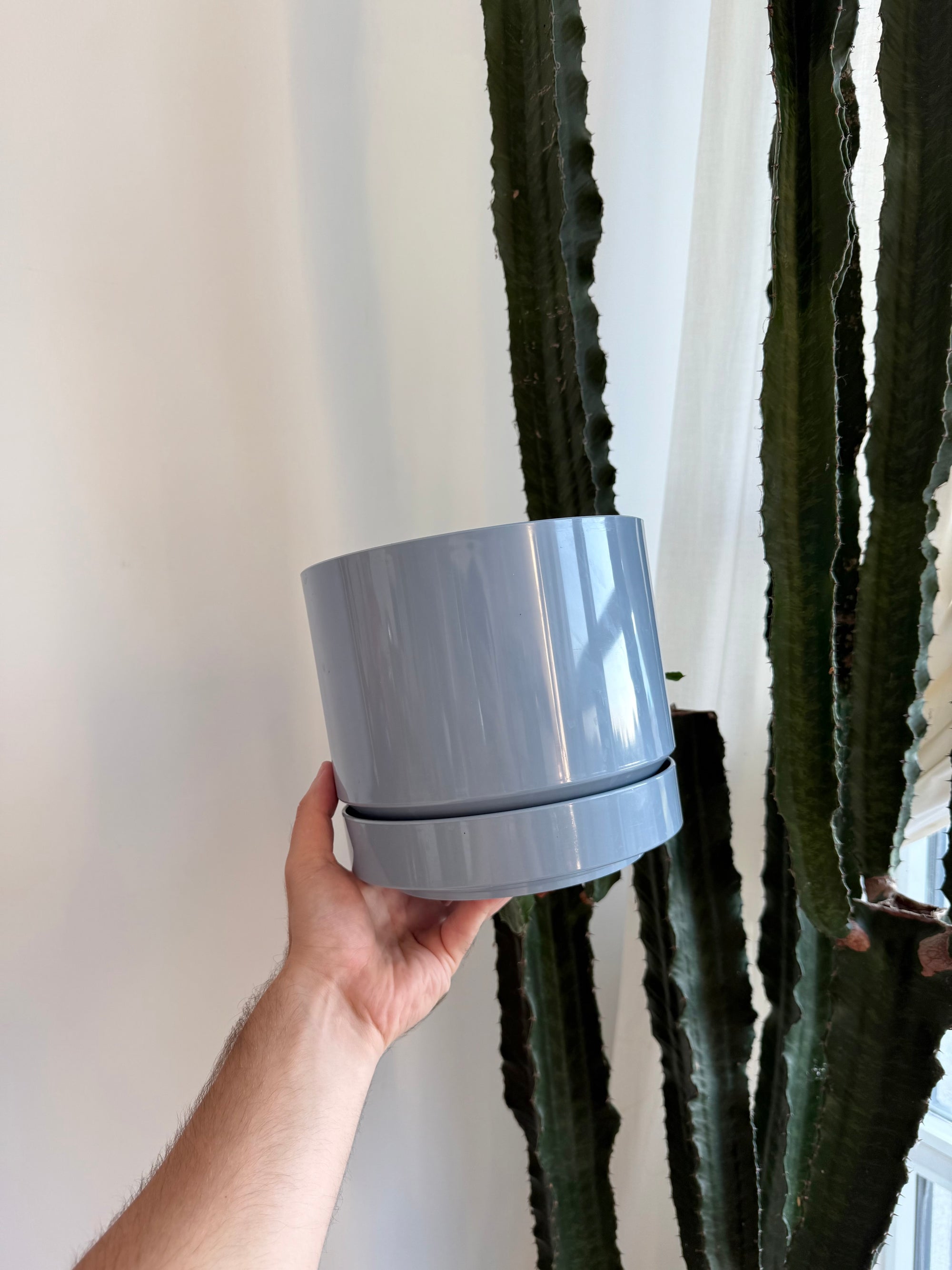 Plastic Planter with Drip Tray by Le Folia Montreal