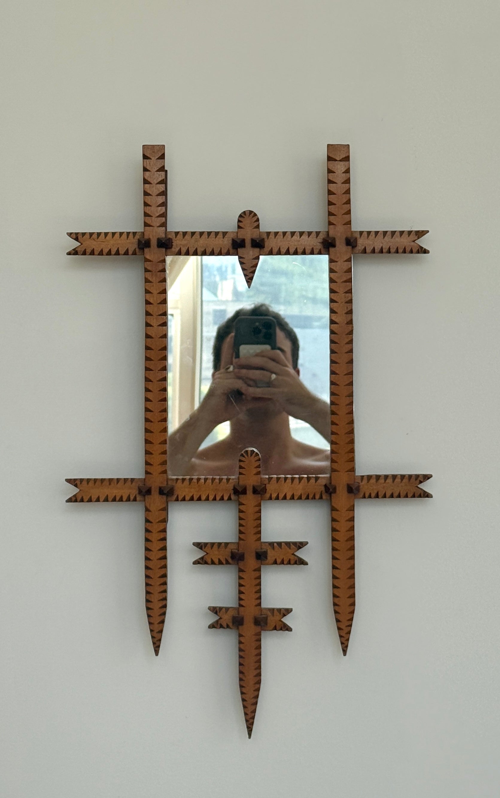 Tramp Art Mirror c.1910