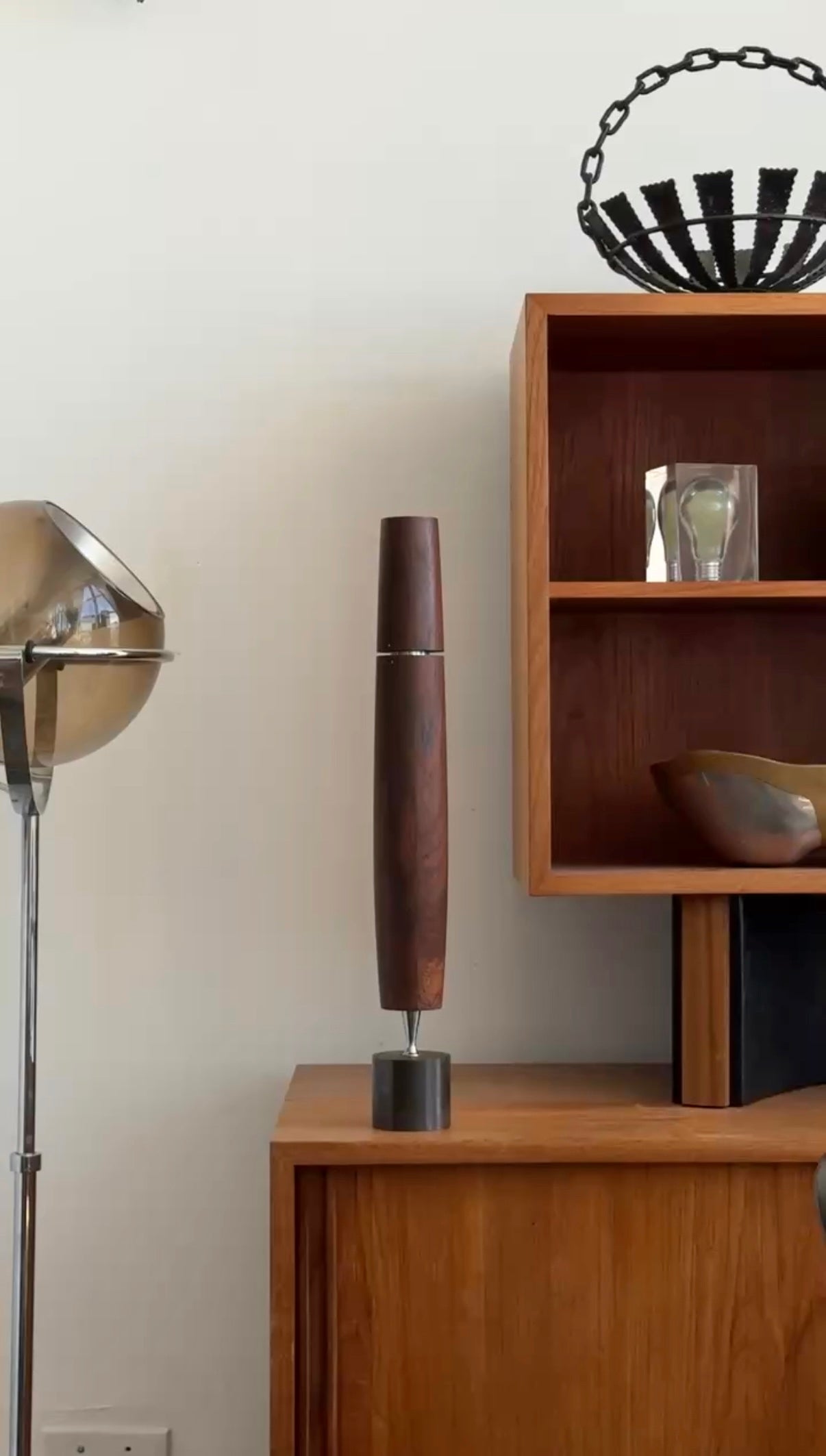 Rosewood Ronson Varaflame Butane Candle by Ronson c.1960