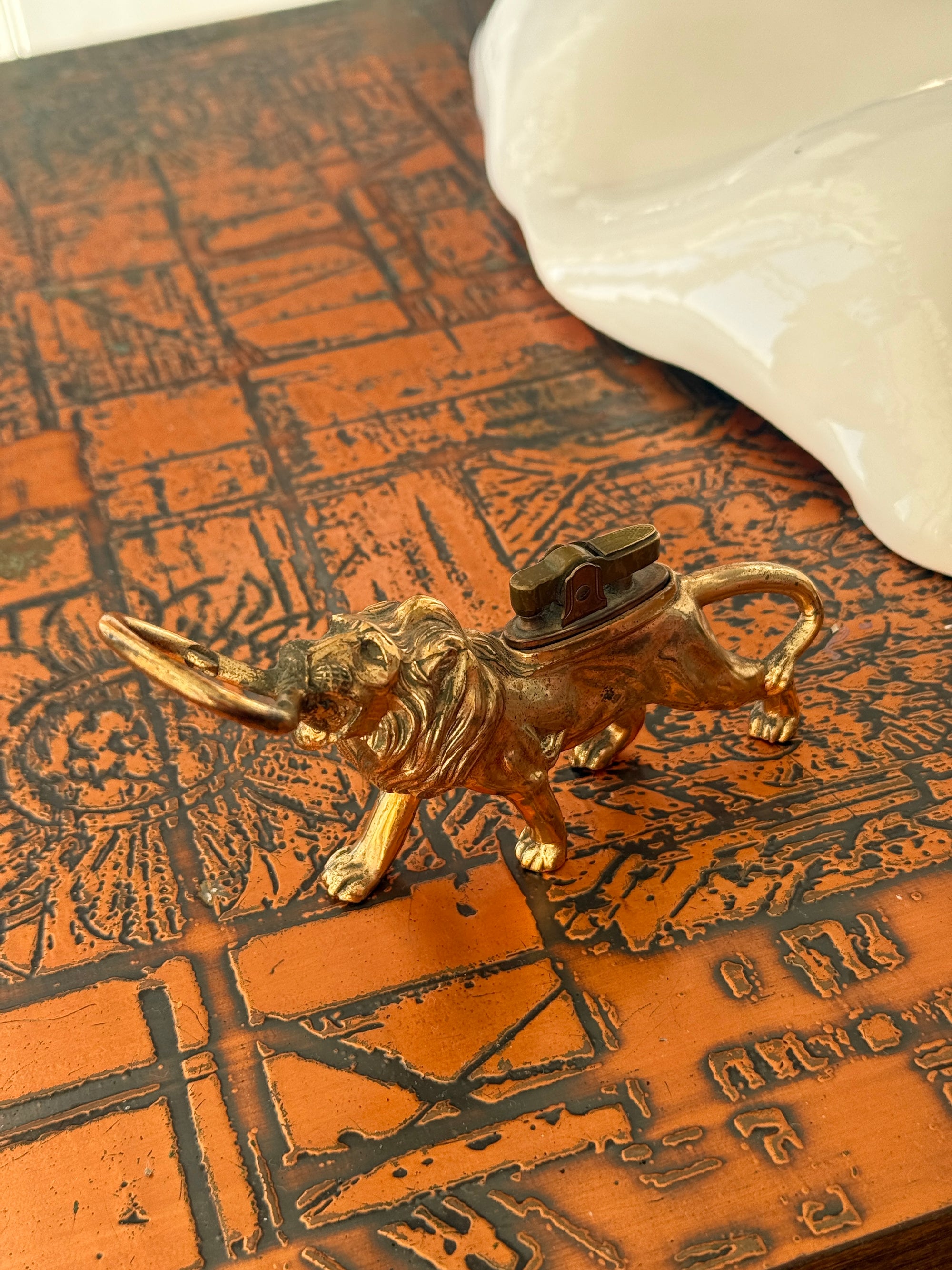 Brass Lion Lighter Bottle Opener c.1960