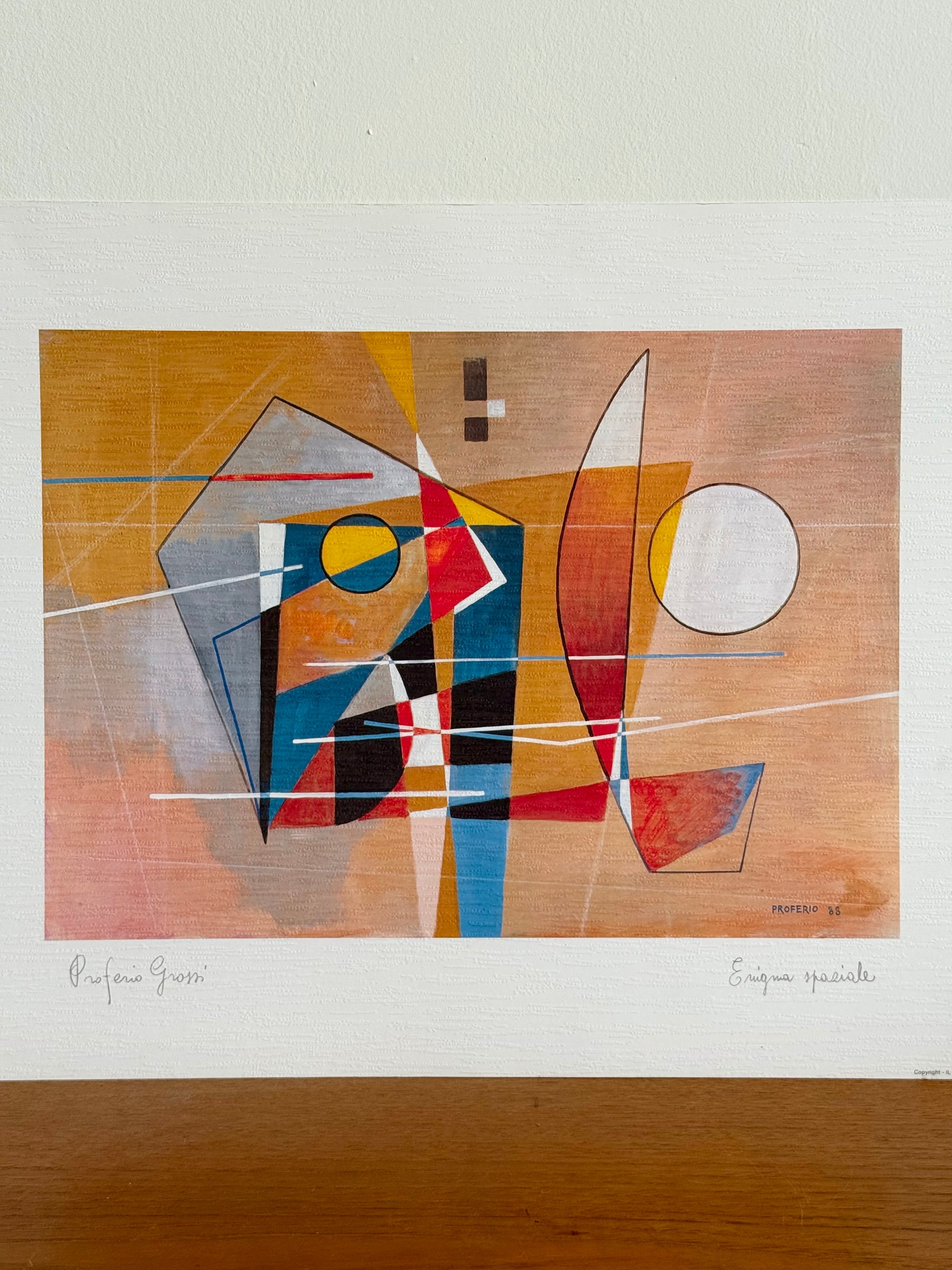 Enigma Spaziale by Proferio Grossi Printed in Italy c.1980