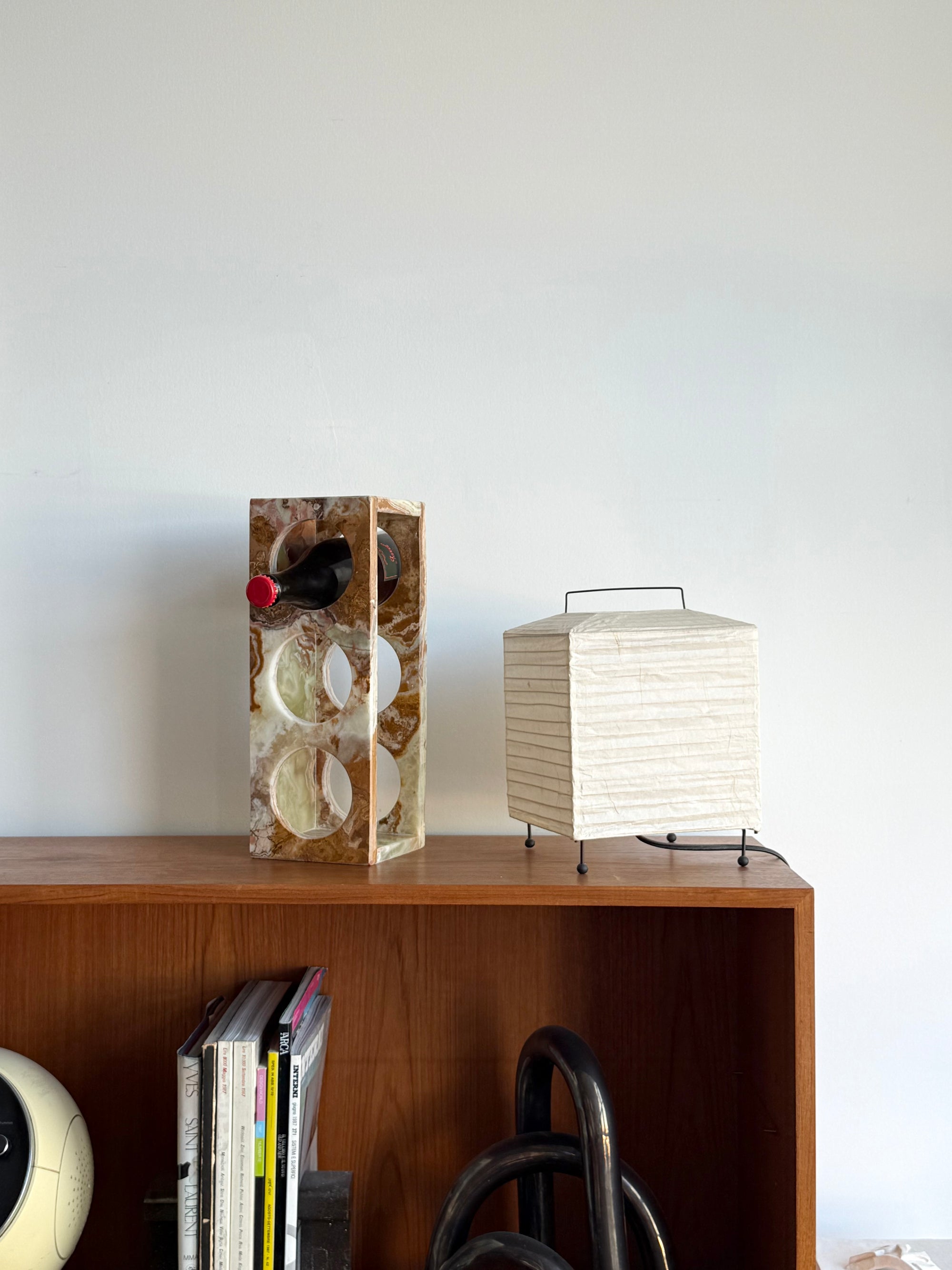 Banded Calcite Solid Stone Wine Rack