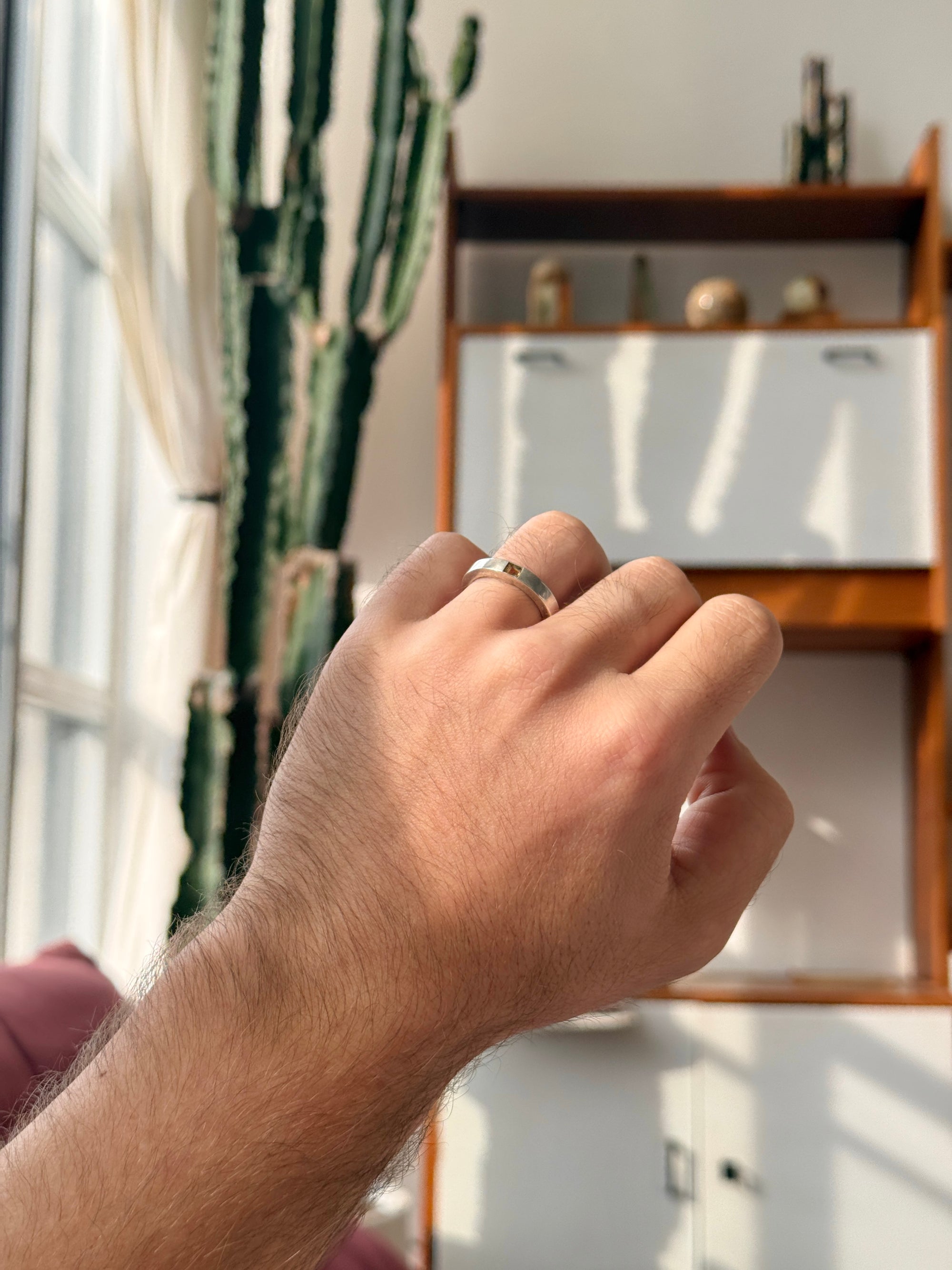 Modernist Citrine Sterling Silver Ring