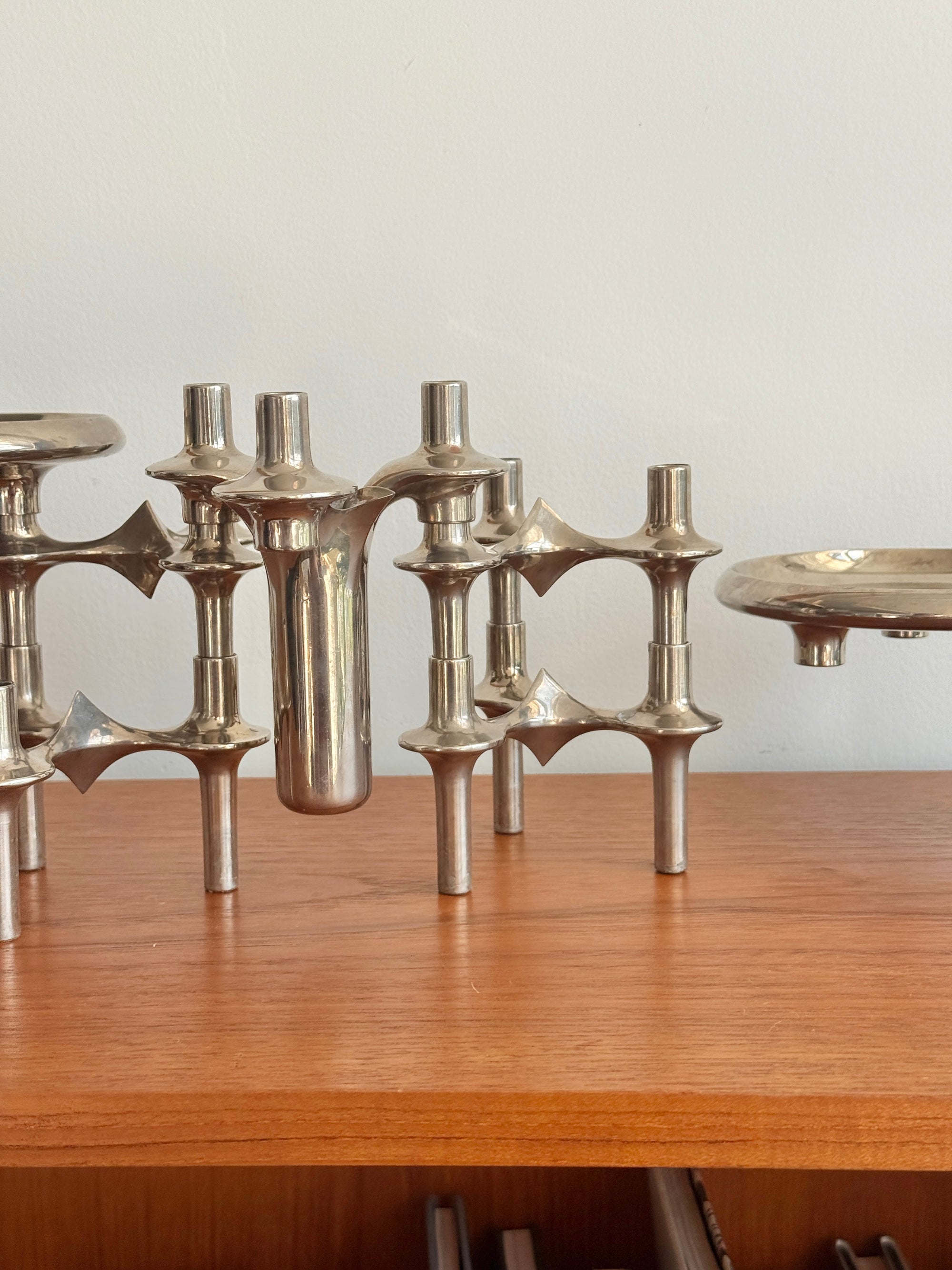 Modular Candle Holder Set by Fritz Nagel c.1960