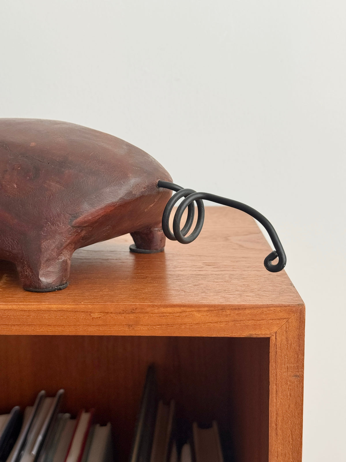 Folk Art Wooden Pig by Charles Marcak c.1970