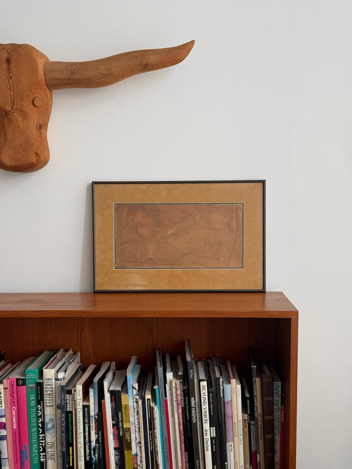 Framed Figure Drawing Study