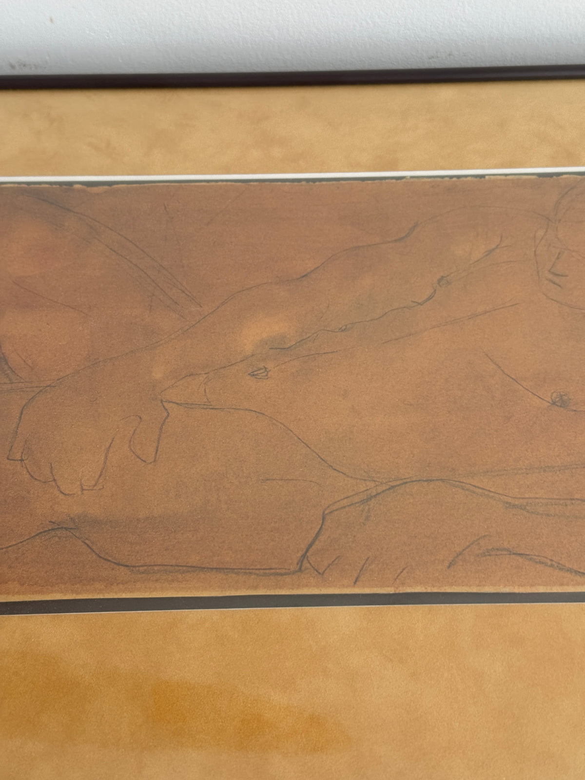 Framed Figure Drawing Study