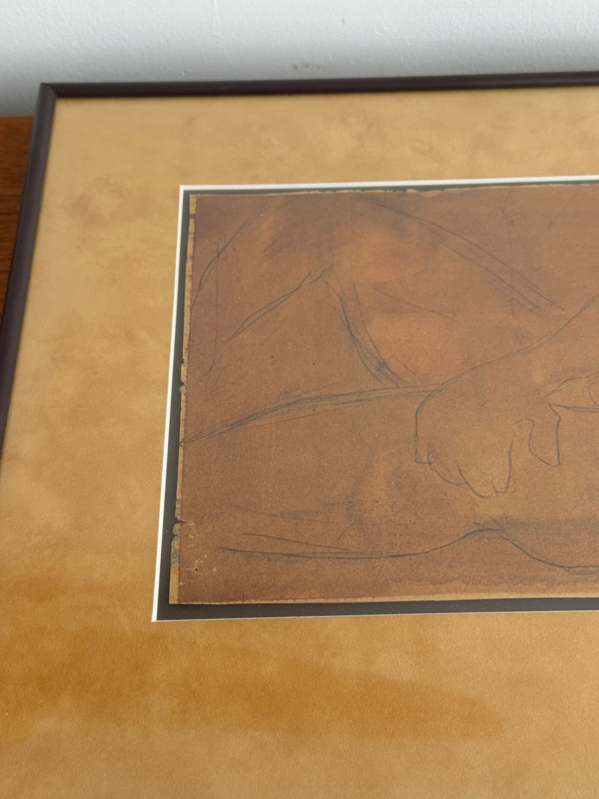 Framed Figure Drawing Study
