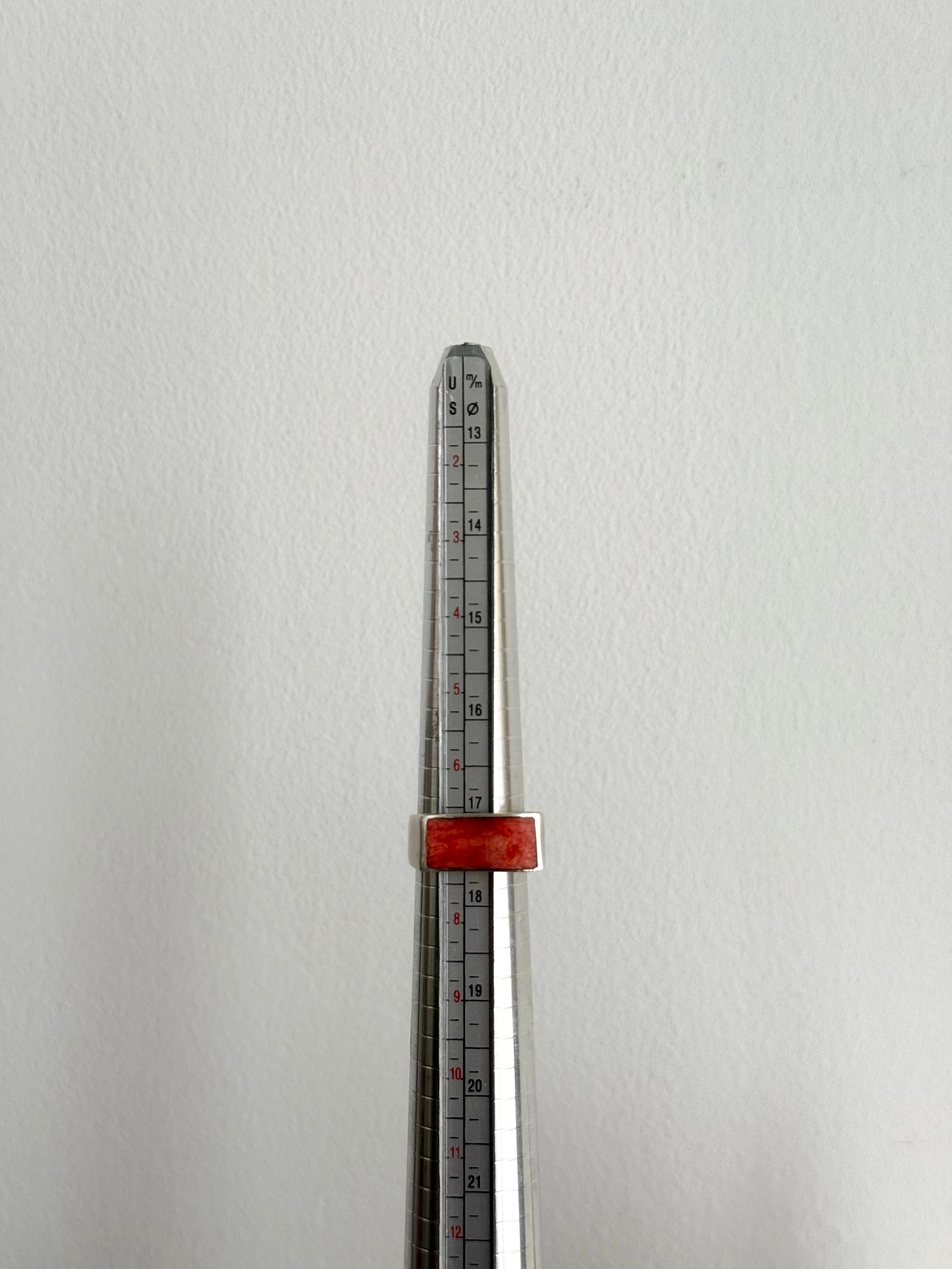 Pink Sponge Coral Modernist Sterling 925 Ring